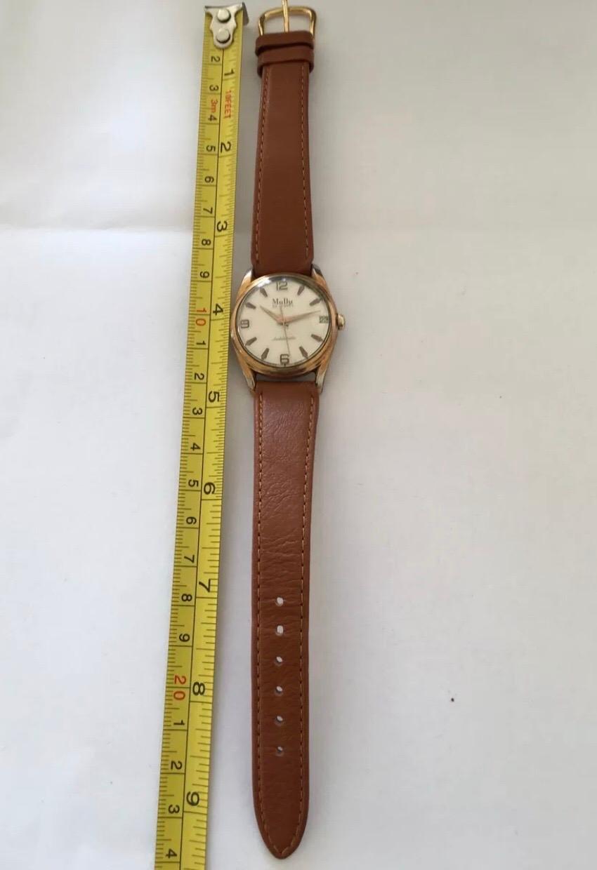 Women's or Men's 1950’s MuDu 25 Jewels Doublematic Gold Plated Vintage Wristwatch For Sale