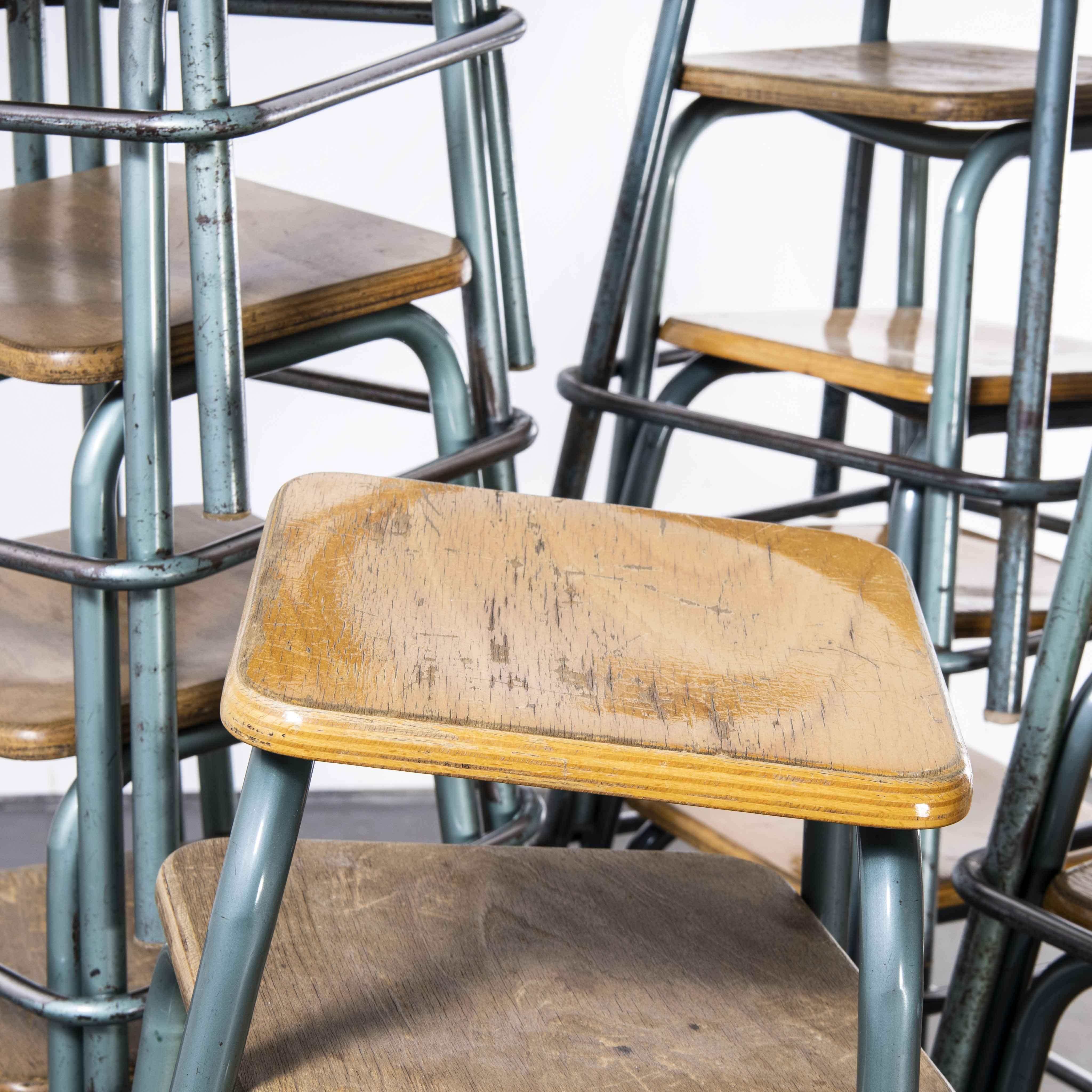 1950's Mullca French Stools, Aqua Square Seat, Various Quantities Available For Sale 3