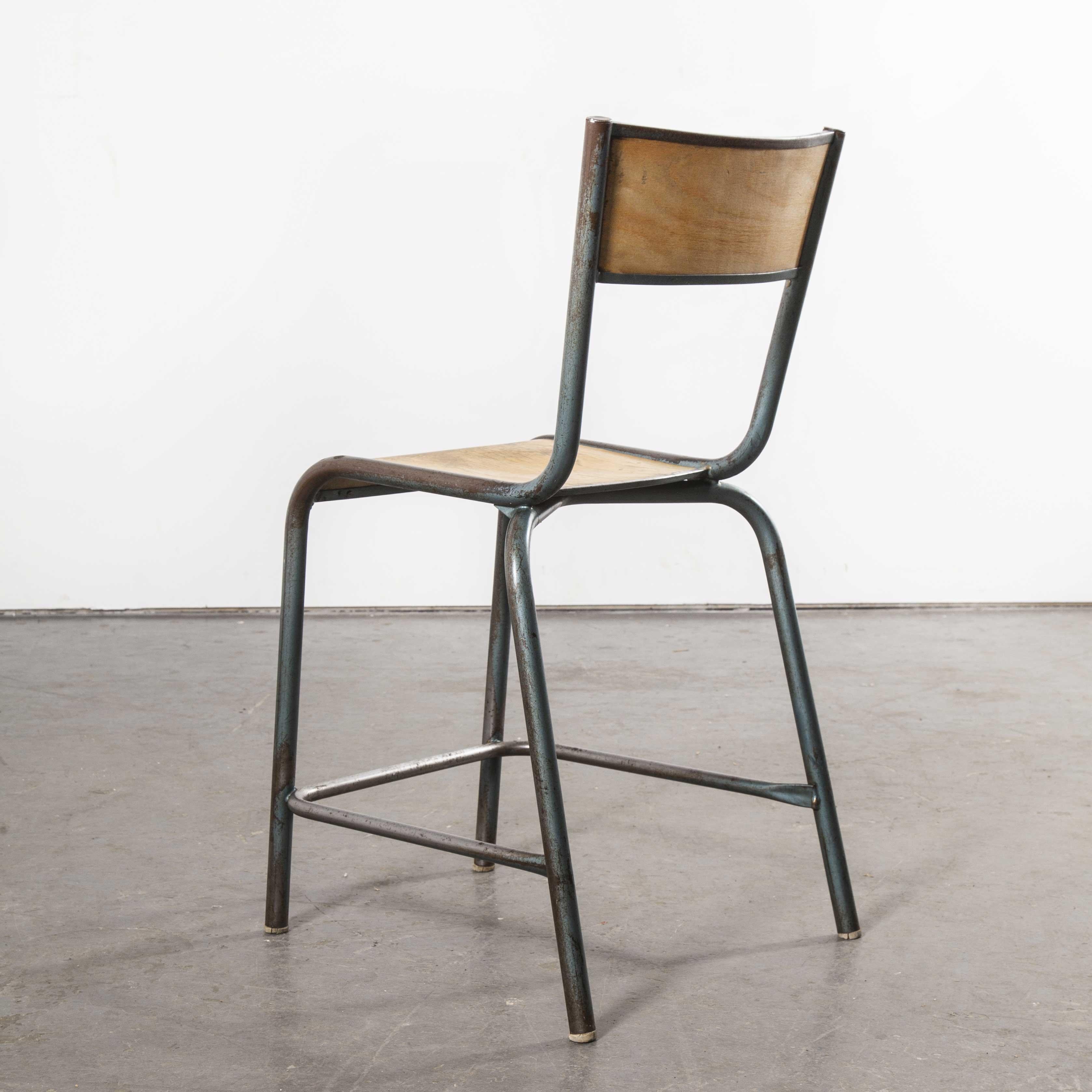 Mid-20th Century 1950s Mullca High Laboratory Stacking Dining Chairs - Various Qty Available