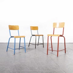 1950's Mullca High Laboratory Stacking Dining Chairs, Set Of Three