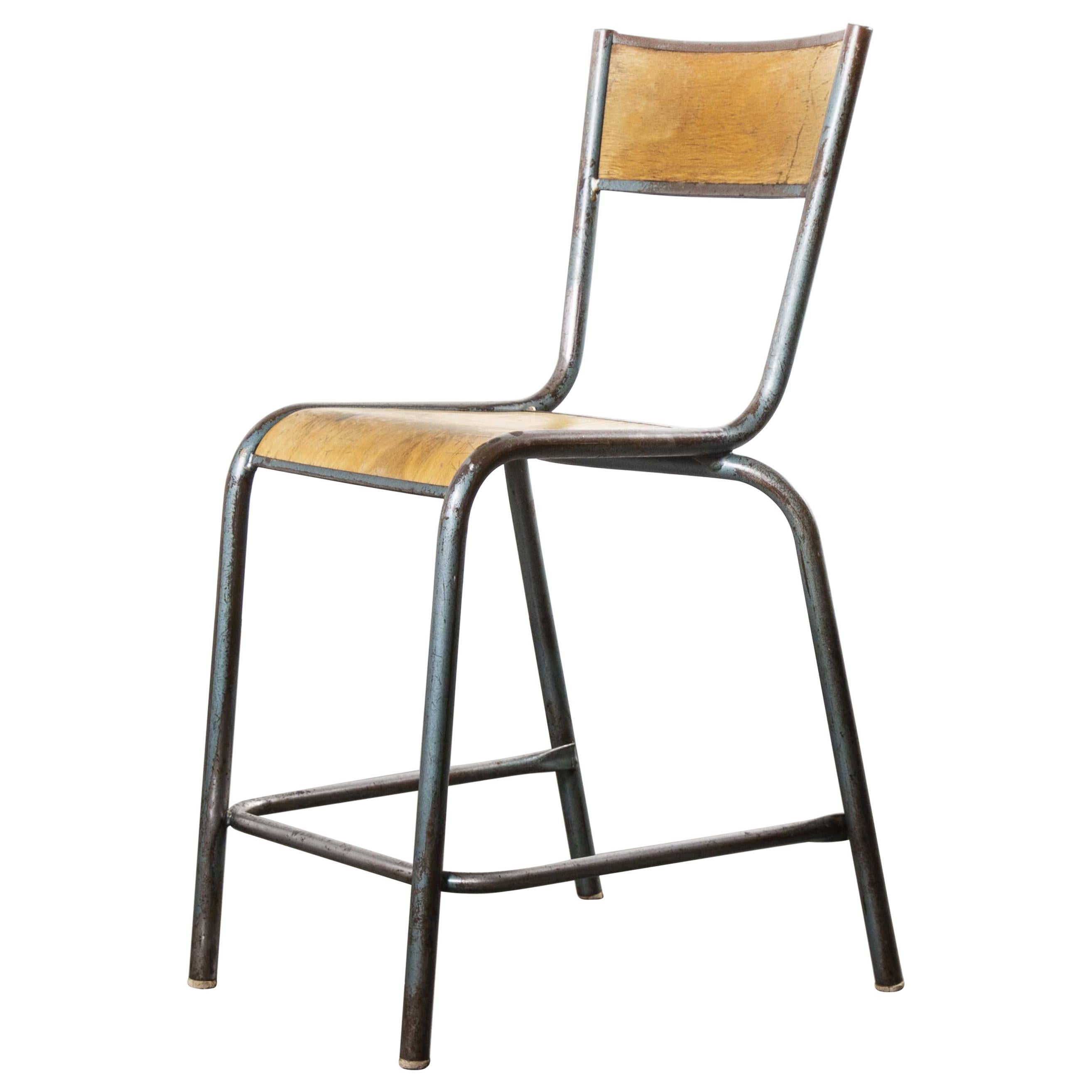 1950s Mullca High Laboratory Stacking Dining Chairs, Bar Stools, Set of