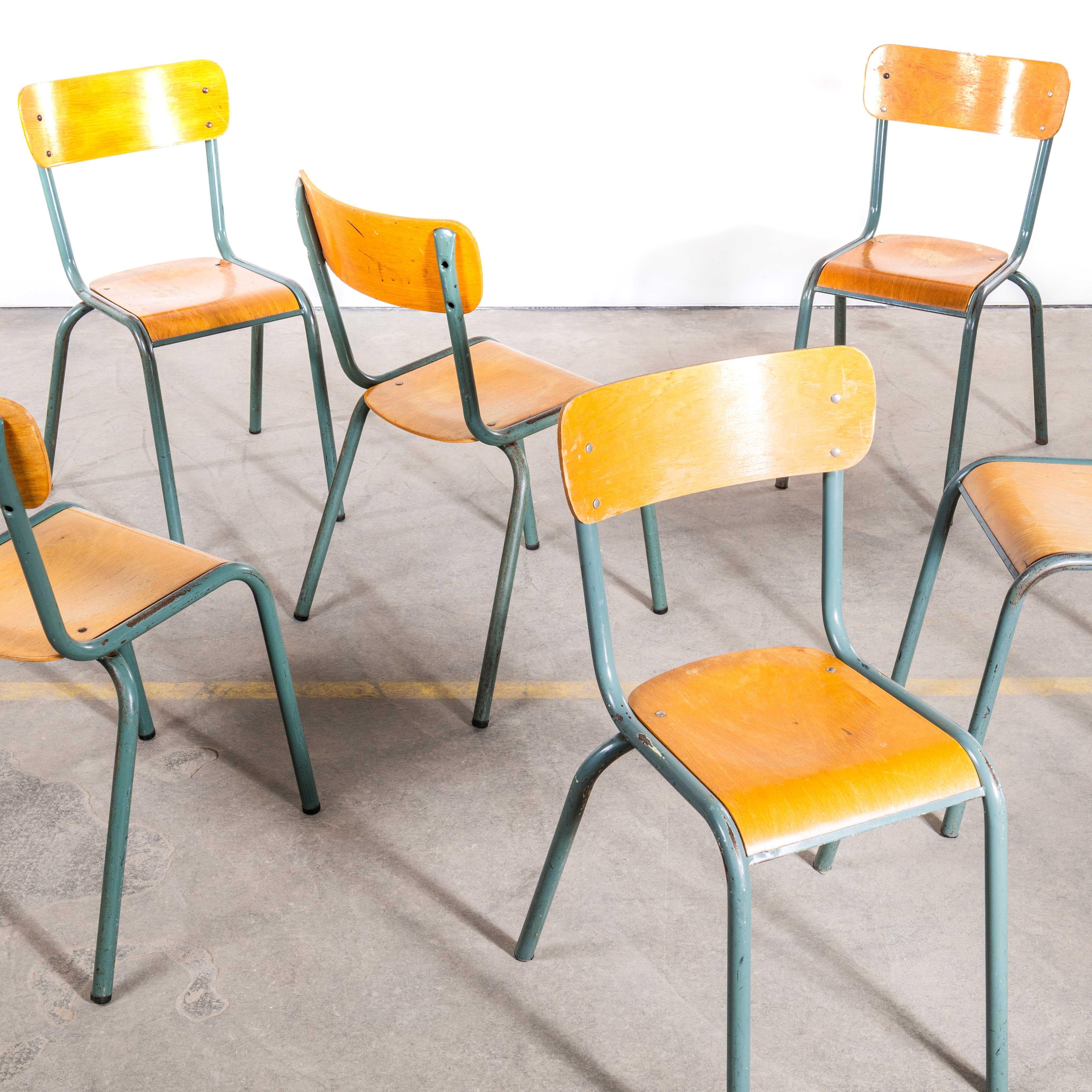 Mid-20th Century 1950's Mullca Stacking Dining Chair - Wide Back Rest - Very Large Qty Available For Sale