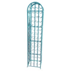 1950's Multi Wine Rack in Iron & Glass Mid Century Atomic by Thinline California