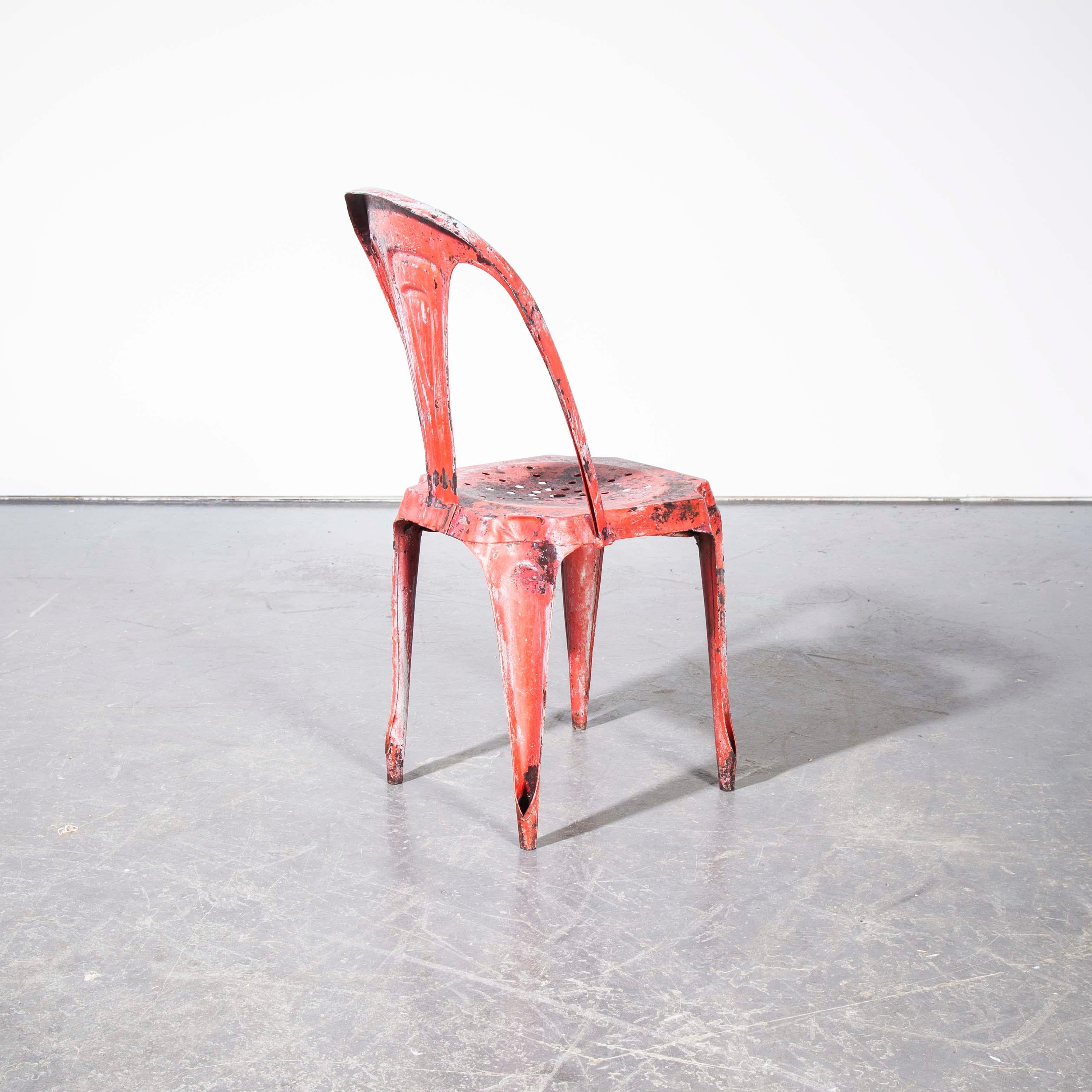 Metal 1950s Multipl's Red Dining Chair