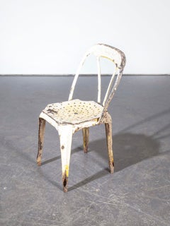 1950s Multipl's White Cross Back Dining Chair