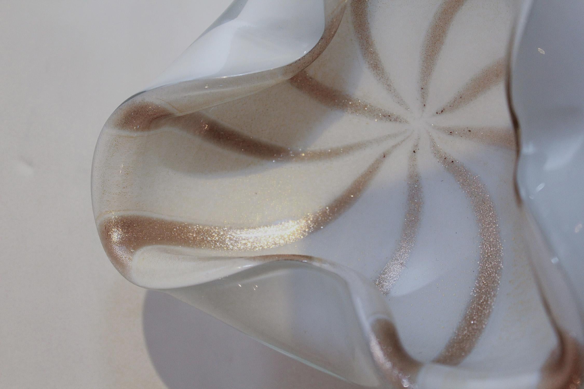 1950s Murano Art Glass Aventurine Bowls or Ashtrays by Alfredo Barbini, Italy 7