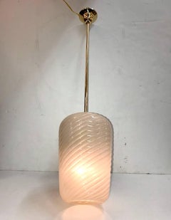 1950s Murano Aventurine Blown Glass Pendant Light