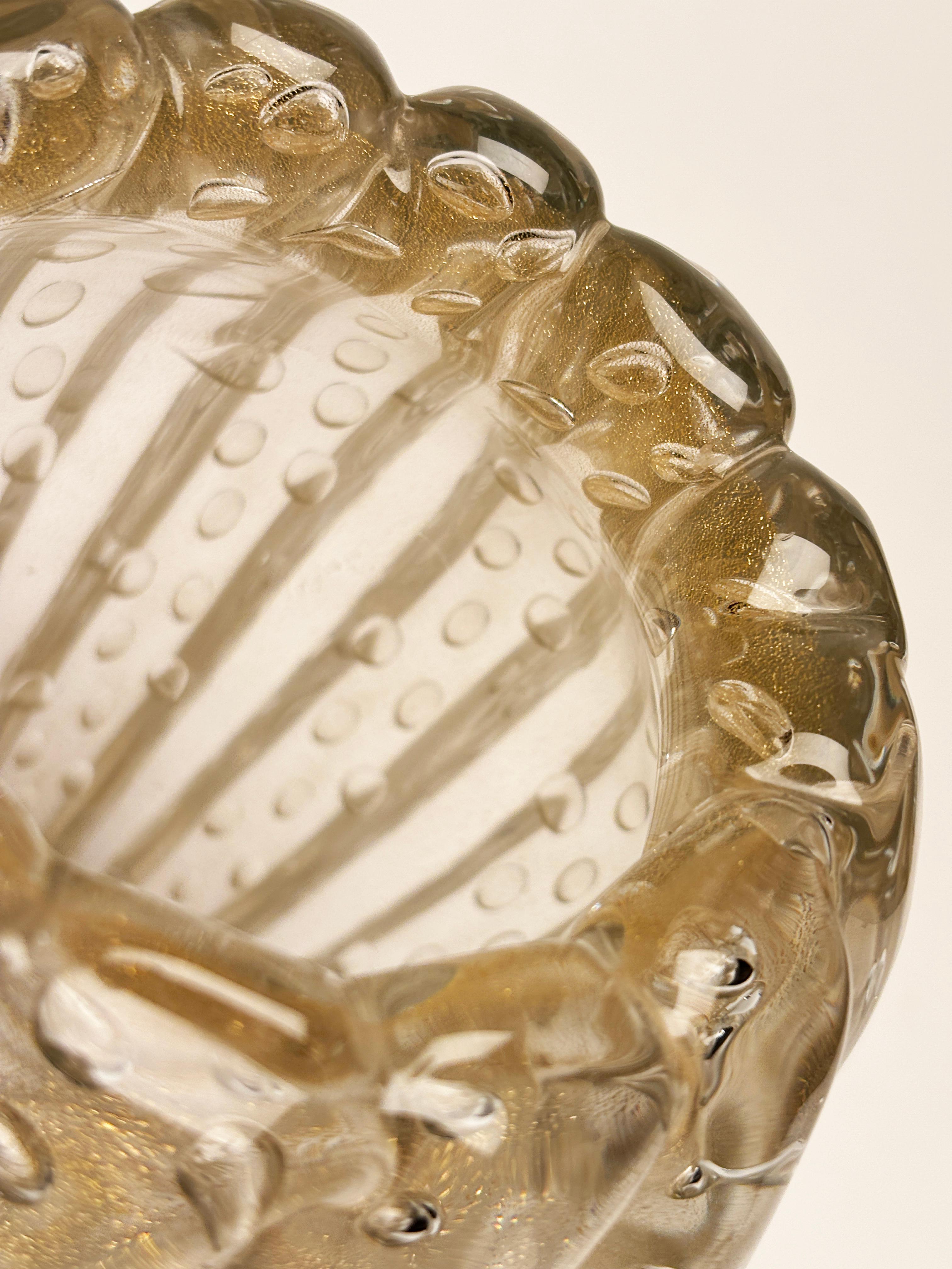 1950's Murano Bubbles and Gold Leaf Vase by Ercole Barovier for Barovier & Toso 2