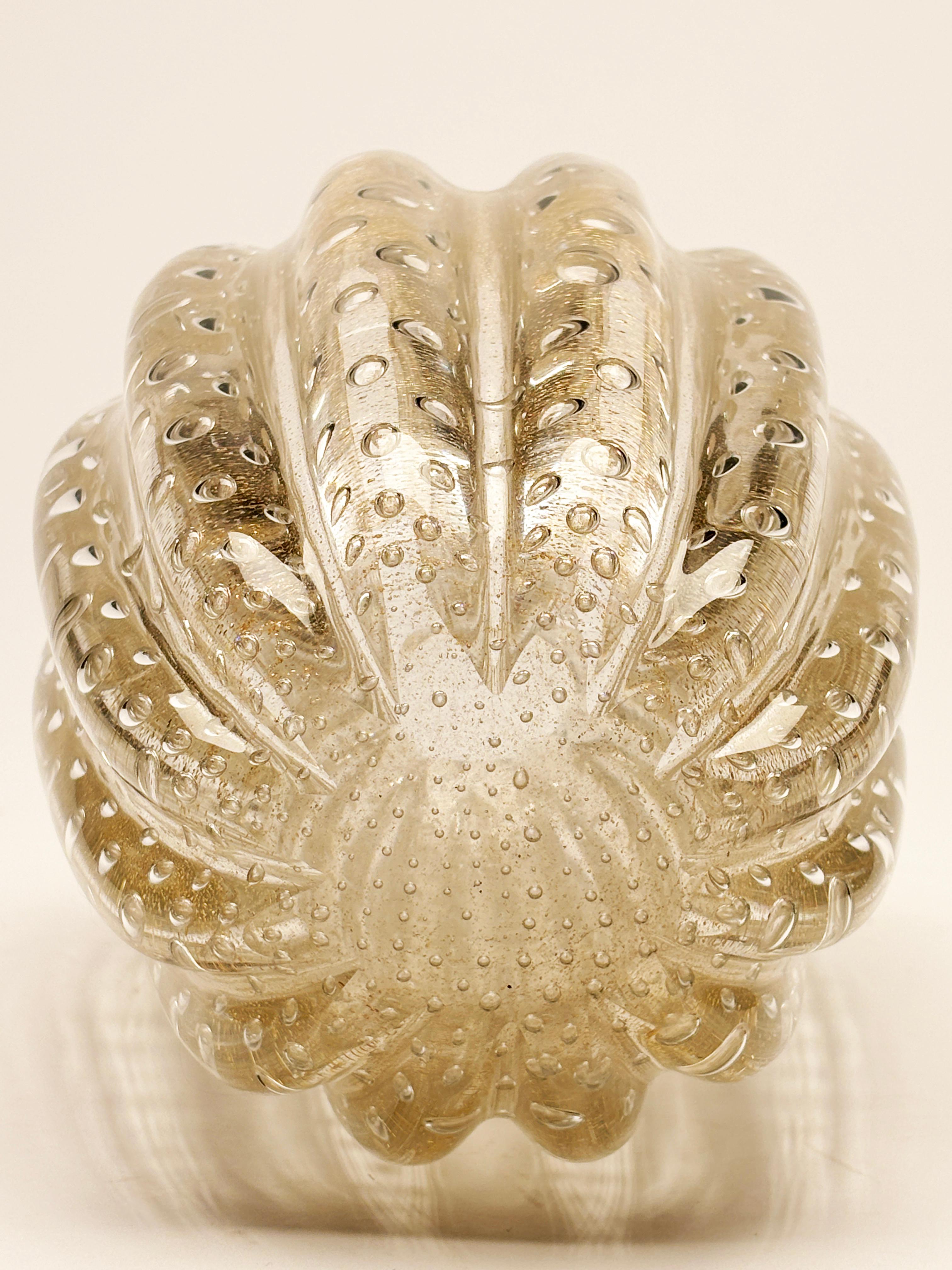 1950's Murano Bubbles and Gold Leaf Vase by Ercole Barovier for Barovier & Toso 7