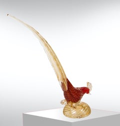 1950s Murano Glass Bird Sculpture Barovier & Toso Attributed