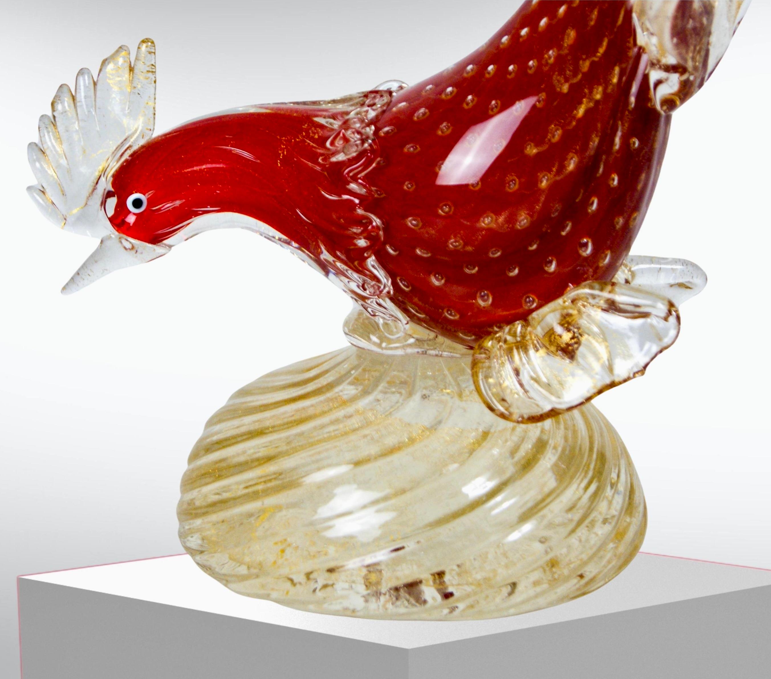 Other 1950s Murano Glass Bird Sculpture Barovier & Toso Attributed