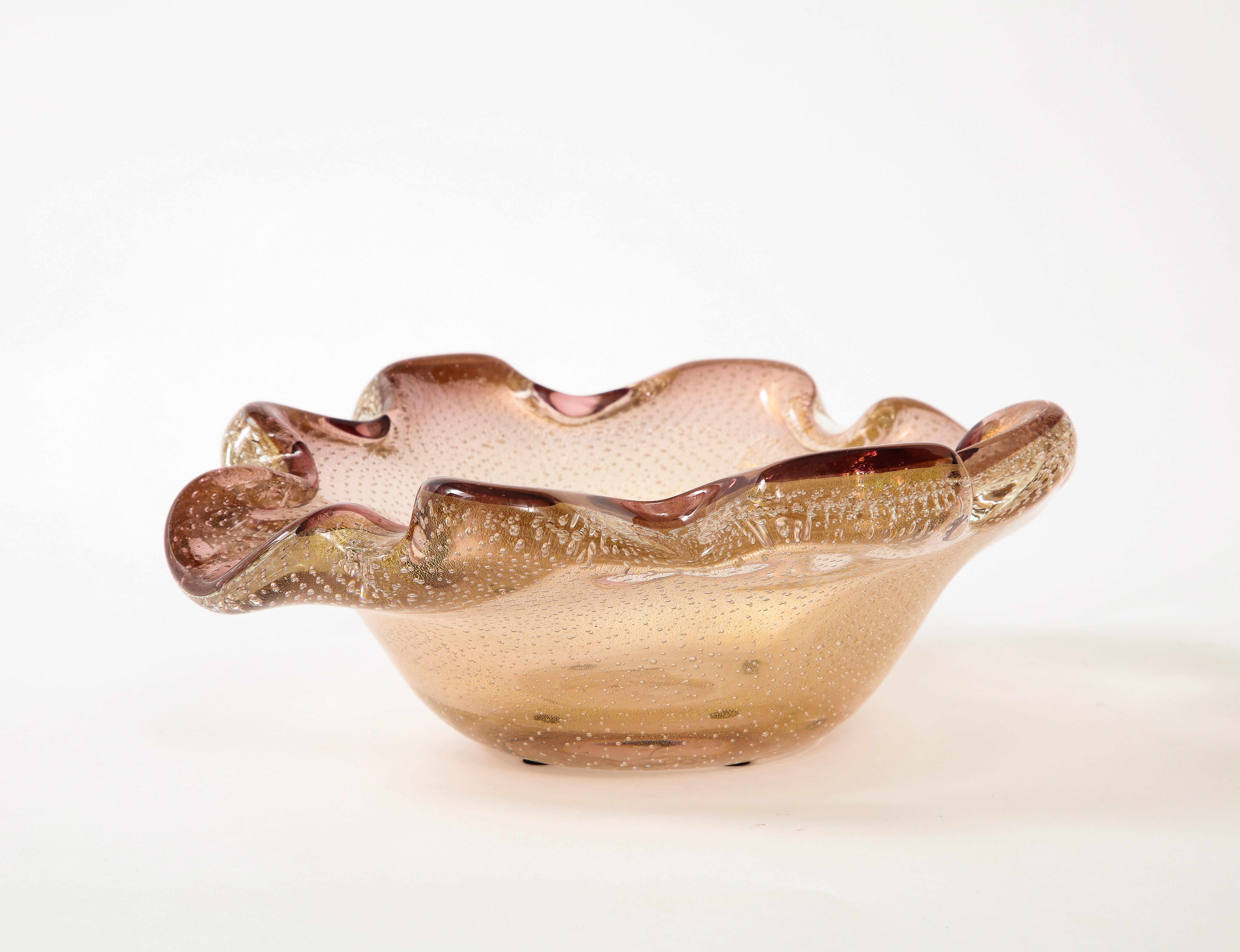 Mid-Century Modern 1950s Murano Glass Bowl
