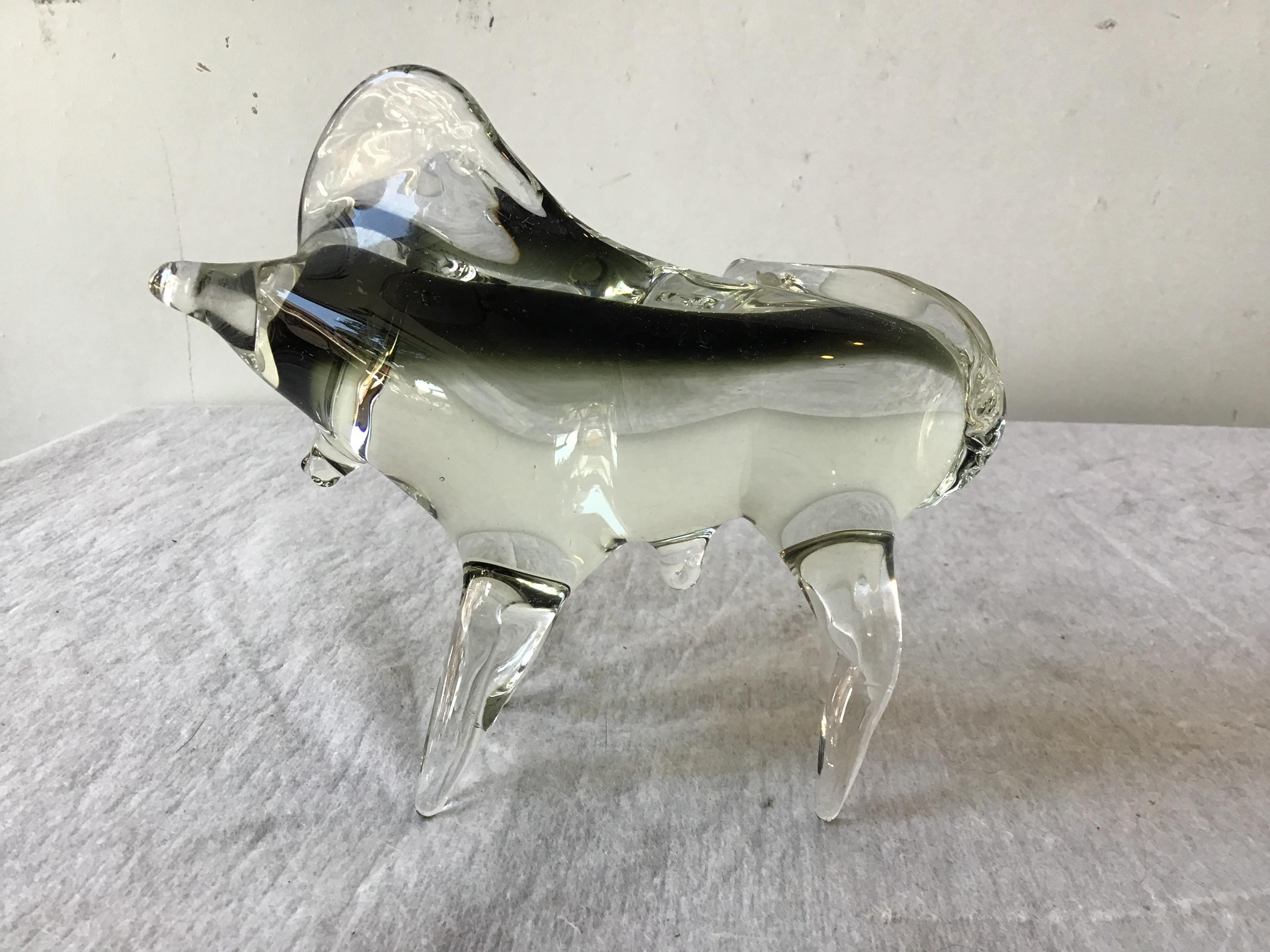 Art Glass 1950s Murano Glass Bull