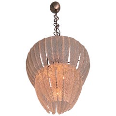 Lampadario in vetro di Murano degli anni '50 disegnato da Ercole Barovier