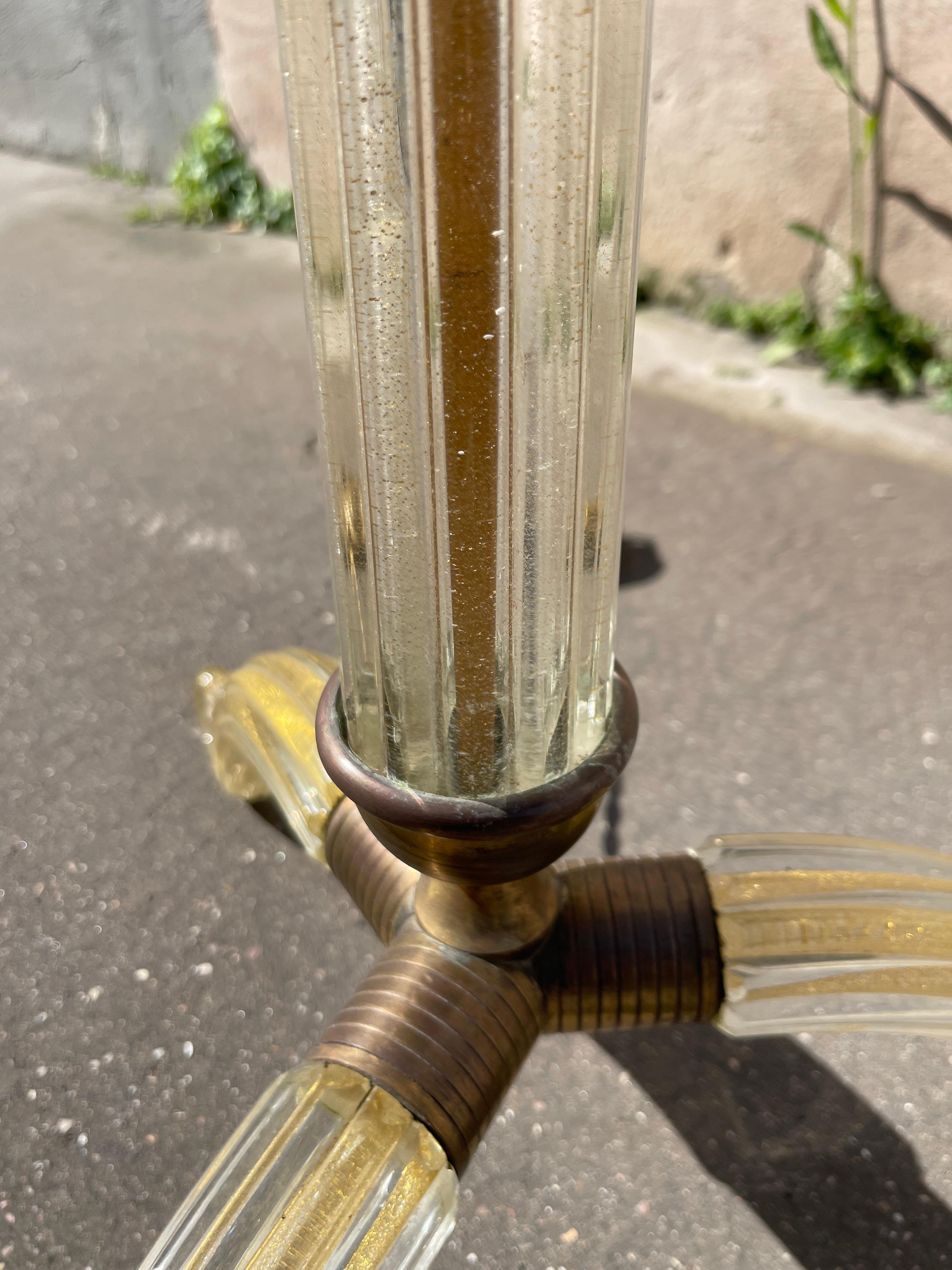 Lampadaire en verre de Murano des années 50 par André Arbus pour Veronèse en vente 4