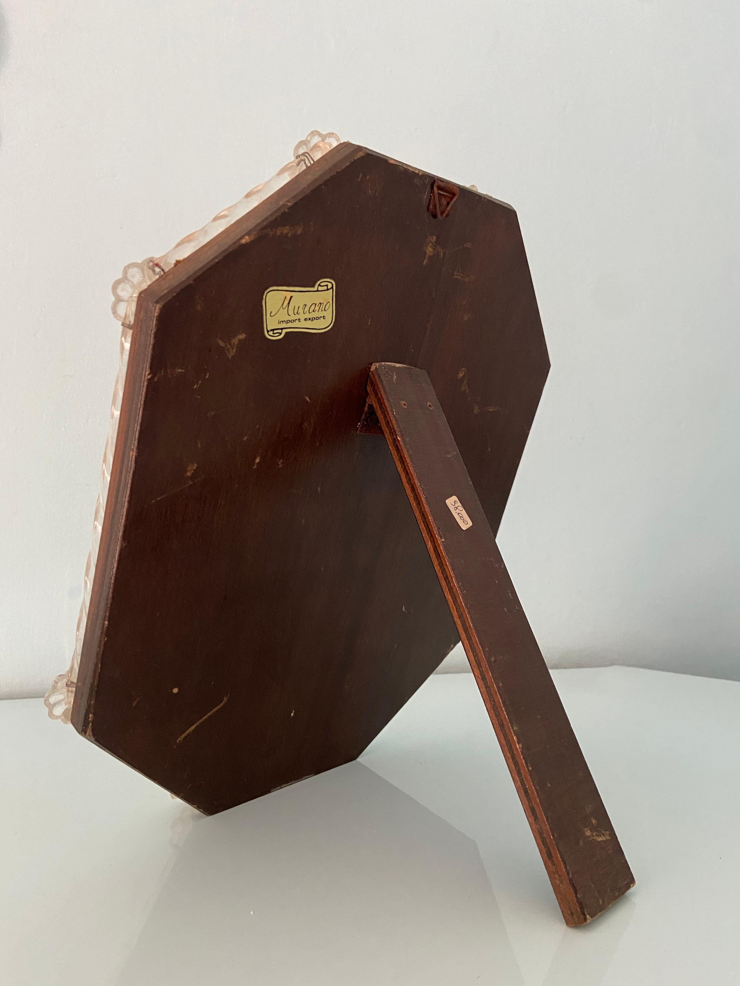 Miroir en verre de Murano des années 1950 Bon état - En vente à Palermo, PA