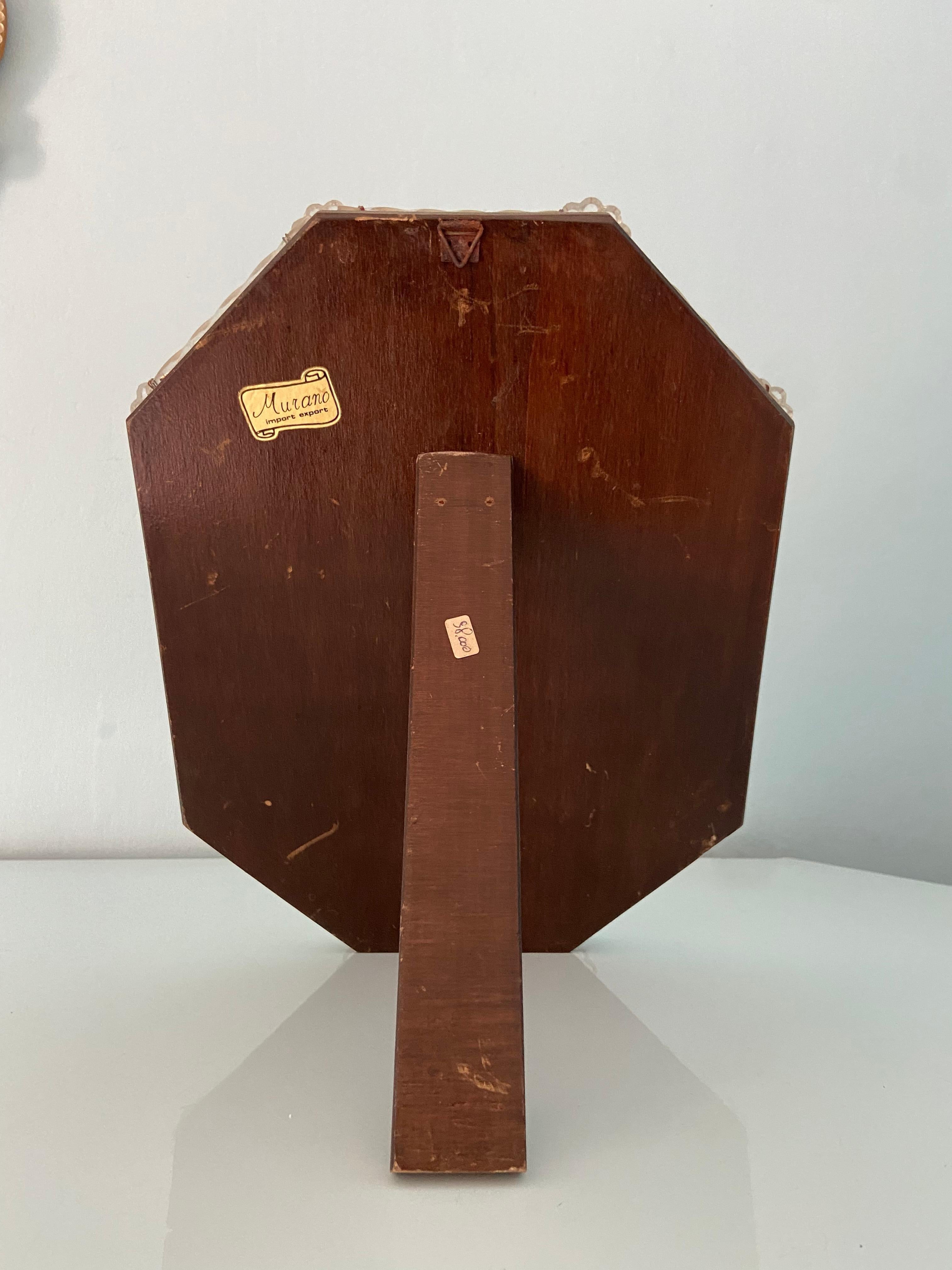20ième siècle Miroir en verre de Murano des années 1950 en vente