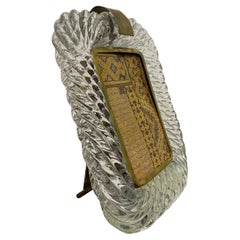 1950s Murano Glass Photo Frame by Barovier e Toso Retro 1950s Murano Glass Photo Frame by Barovier e Toso