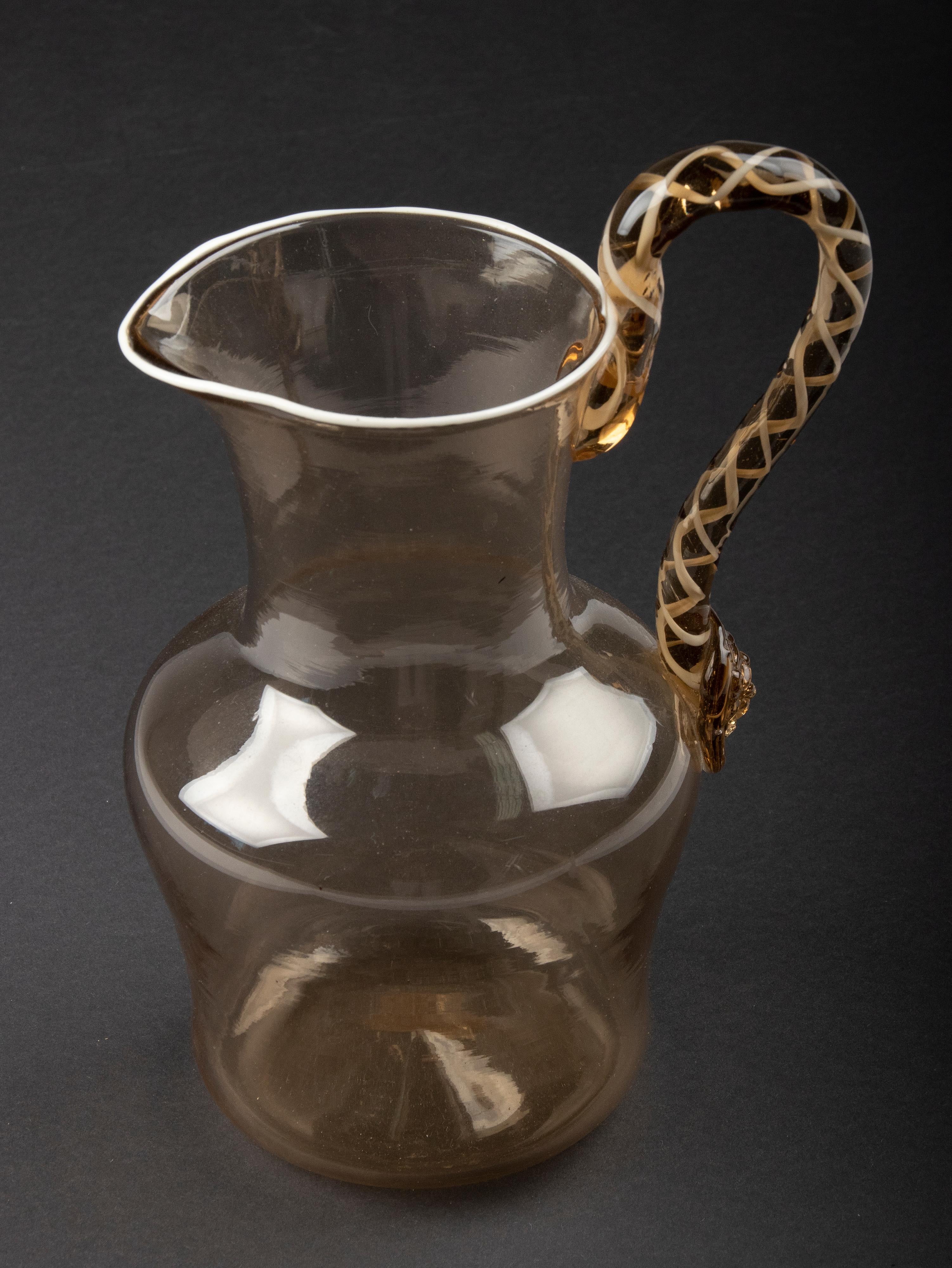 Muranoglas-Krug für Wasser aus den 1950er Jahren im Angebot 5