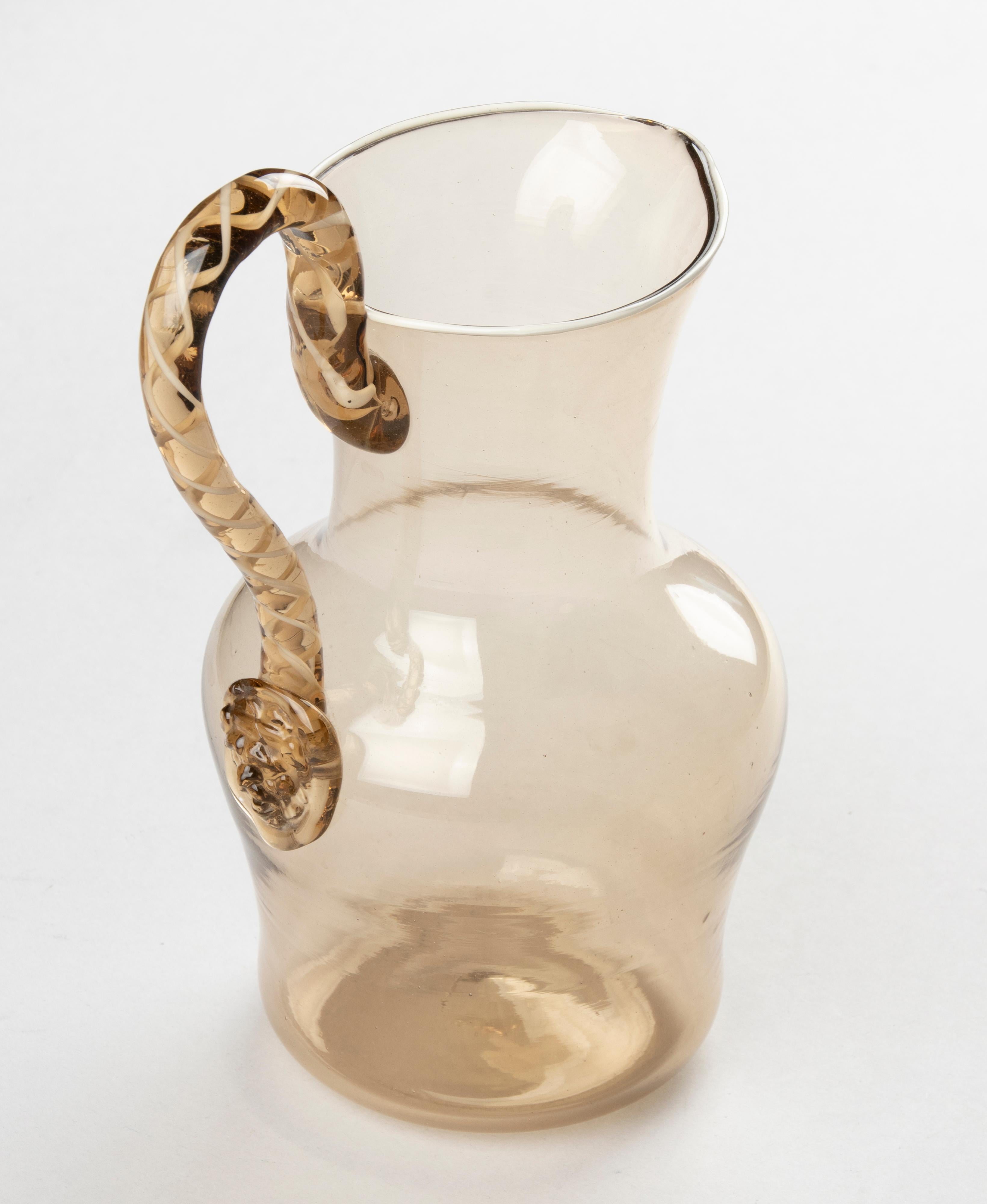1950's Murano Glass Pitcher for Water In Good Condition For Sale In Casteren, Noord-Brabant