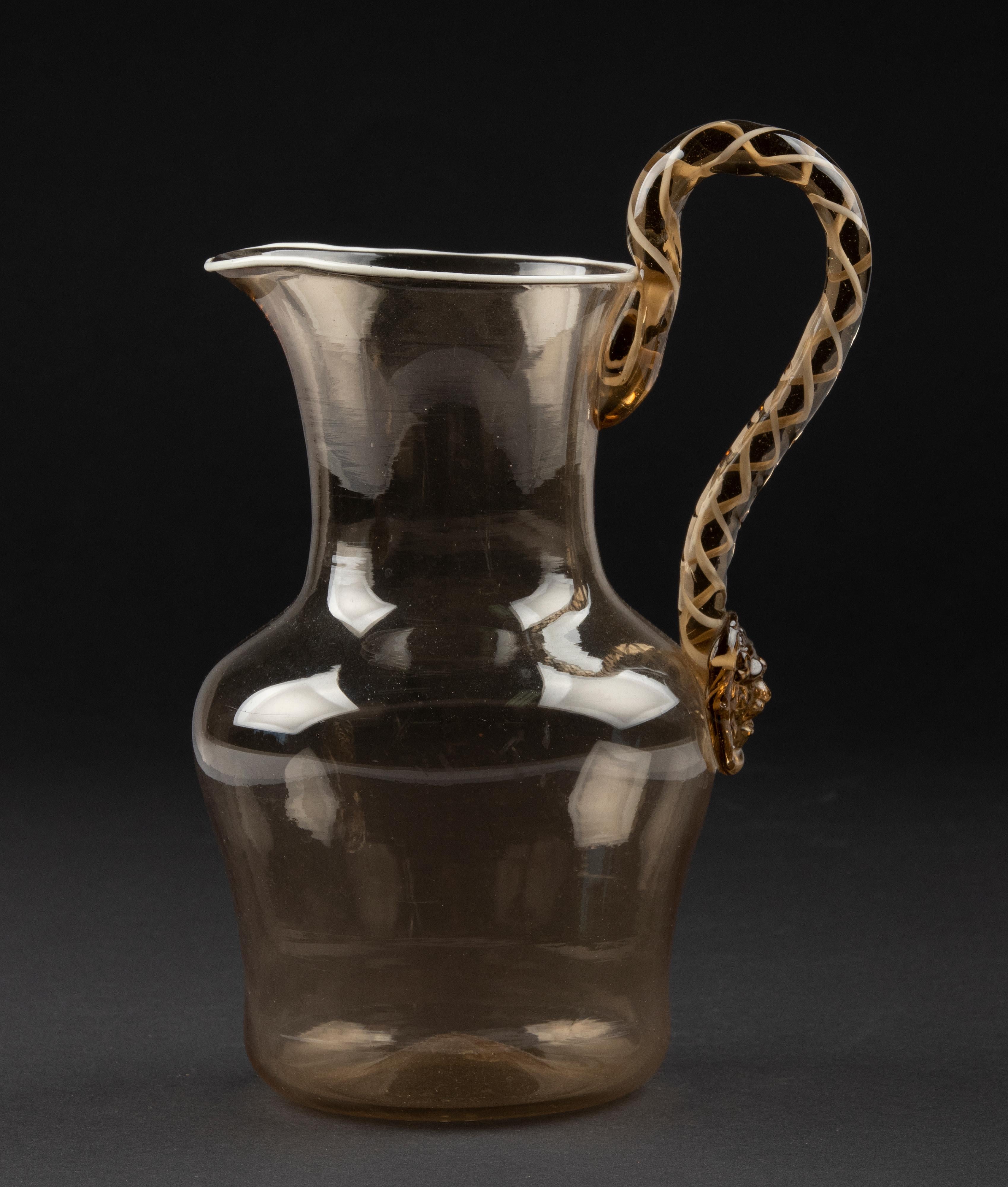 Mid-20th Century 1950's Murano Glass Pitcher for Water For Sale