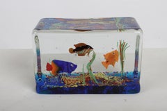1950s Murano Glass Sommerso Aquarium Block - Attributed to Barbini / Cenedese