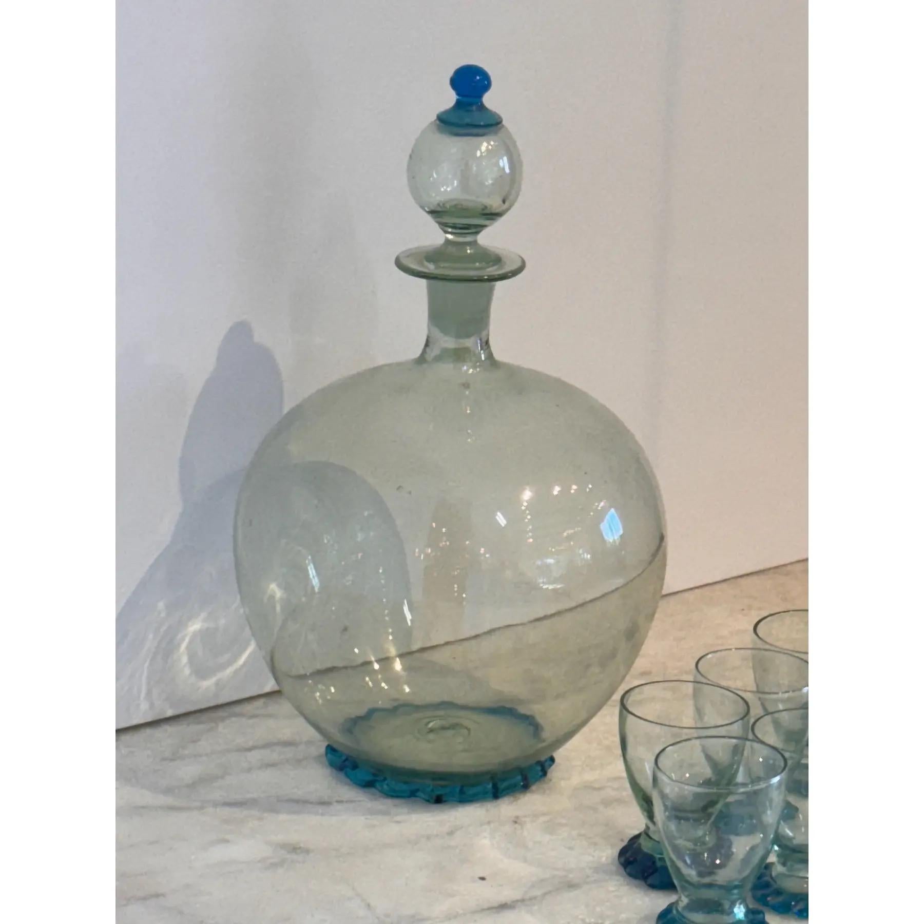 1950er Murano Stil Schnapsglas Set - 10 Pieces (Italienisch) im Angebot