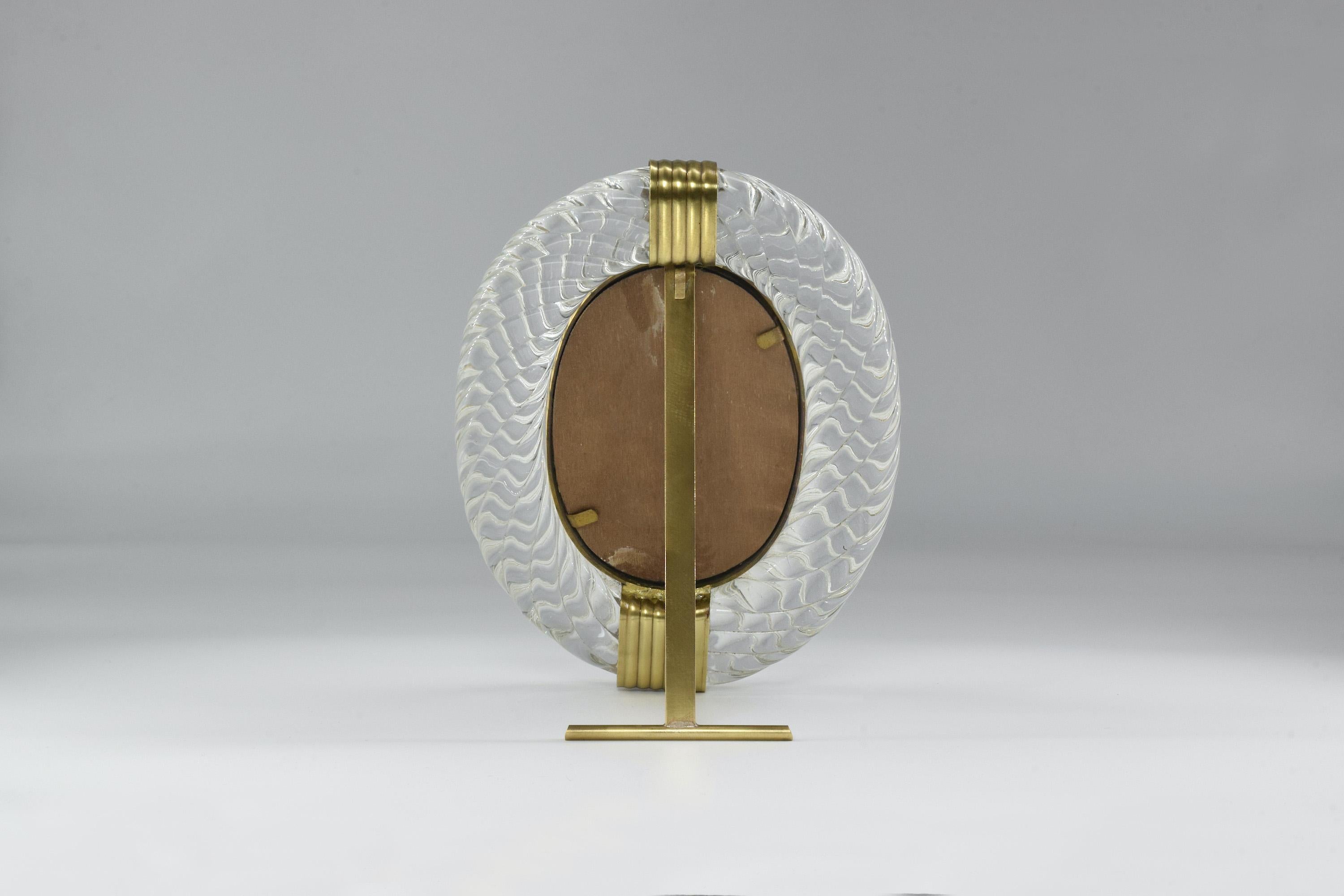 1950s Murano Vanity Mirror or Photo Frame by Carlo Scarpa for Venini 2