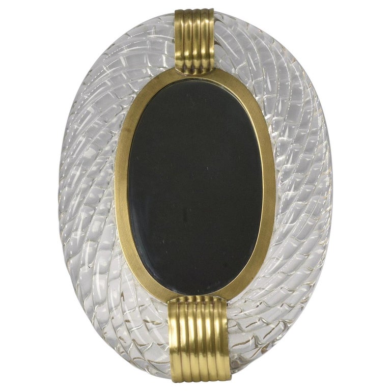 1950s Murano Vanity Mirror or Photo Frame by Carlo Scarpa for Venini For Sale