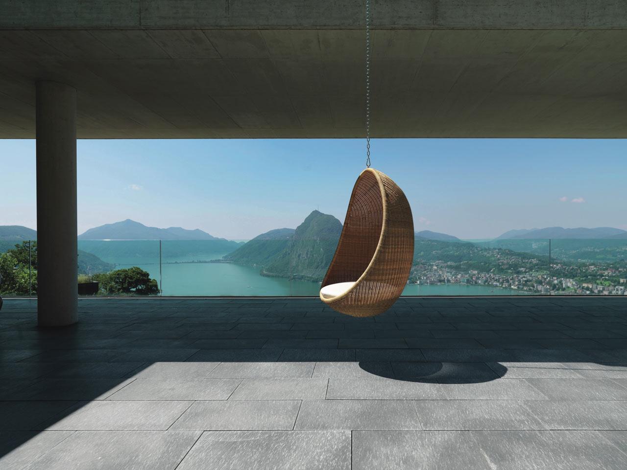 Mid-Century Modern 1950s Nanna & Jorgen Ditzel Design Hanging Outdoor Egg Chair For Sale