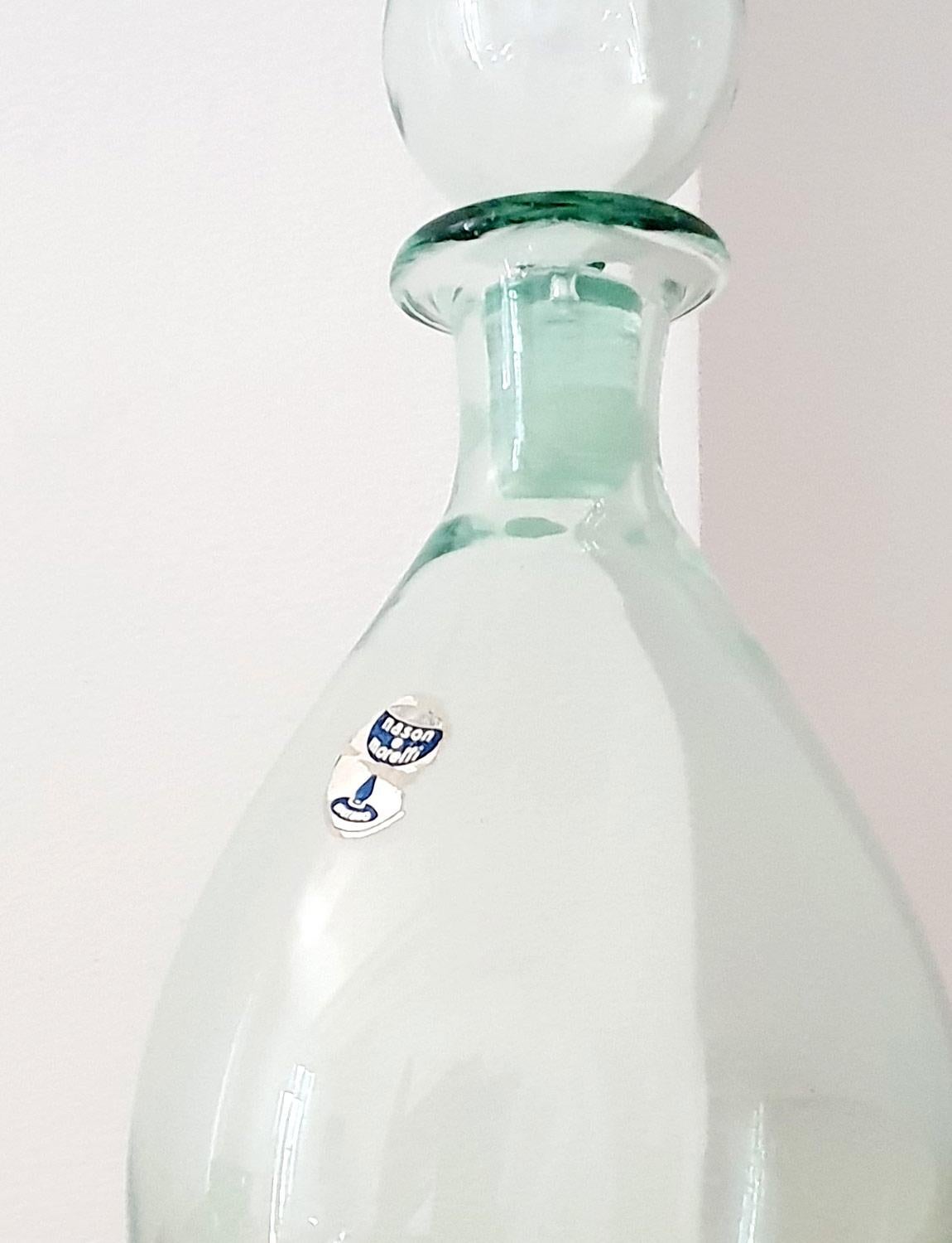 1950er Jahre Nason Moretti Dekorative mundgeblasene Murano Glas Karaffe (Italienisch) im Angebot