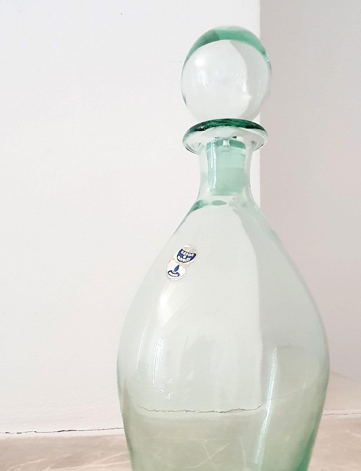 1950s Nason Moretti Decorative Hand-Blown Murano Glass Decanter For Sale 2