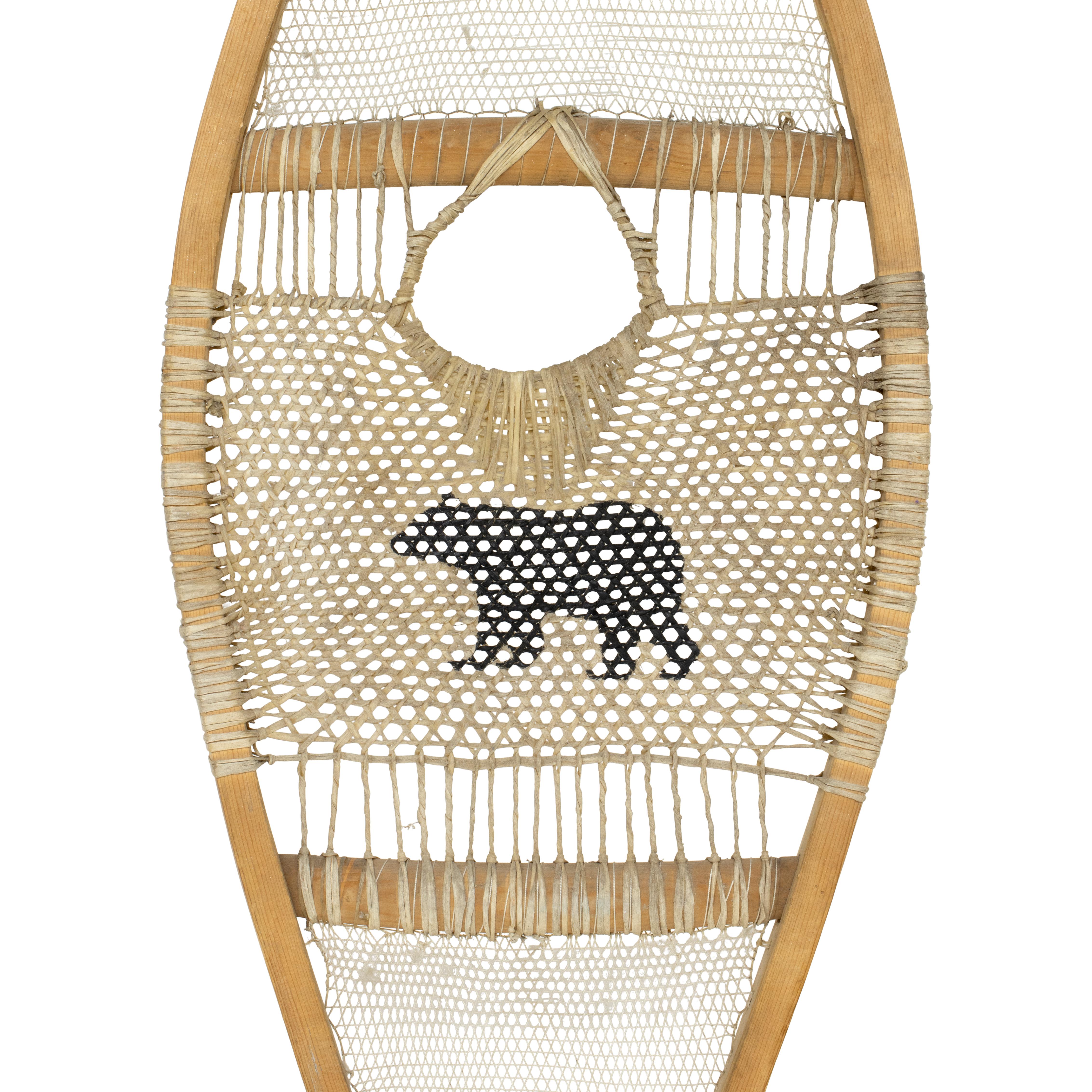 Hand-Crafted 1950s Native American Bear Snowshoes For Sale
