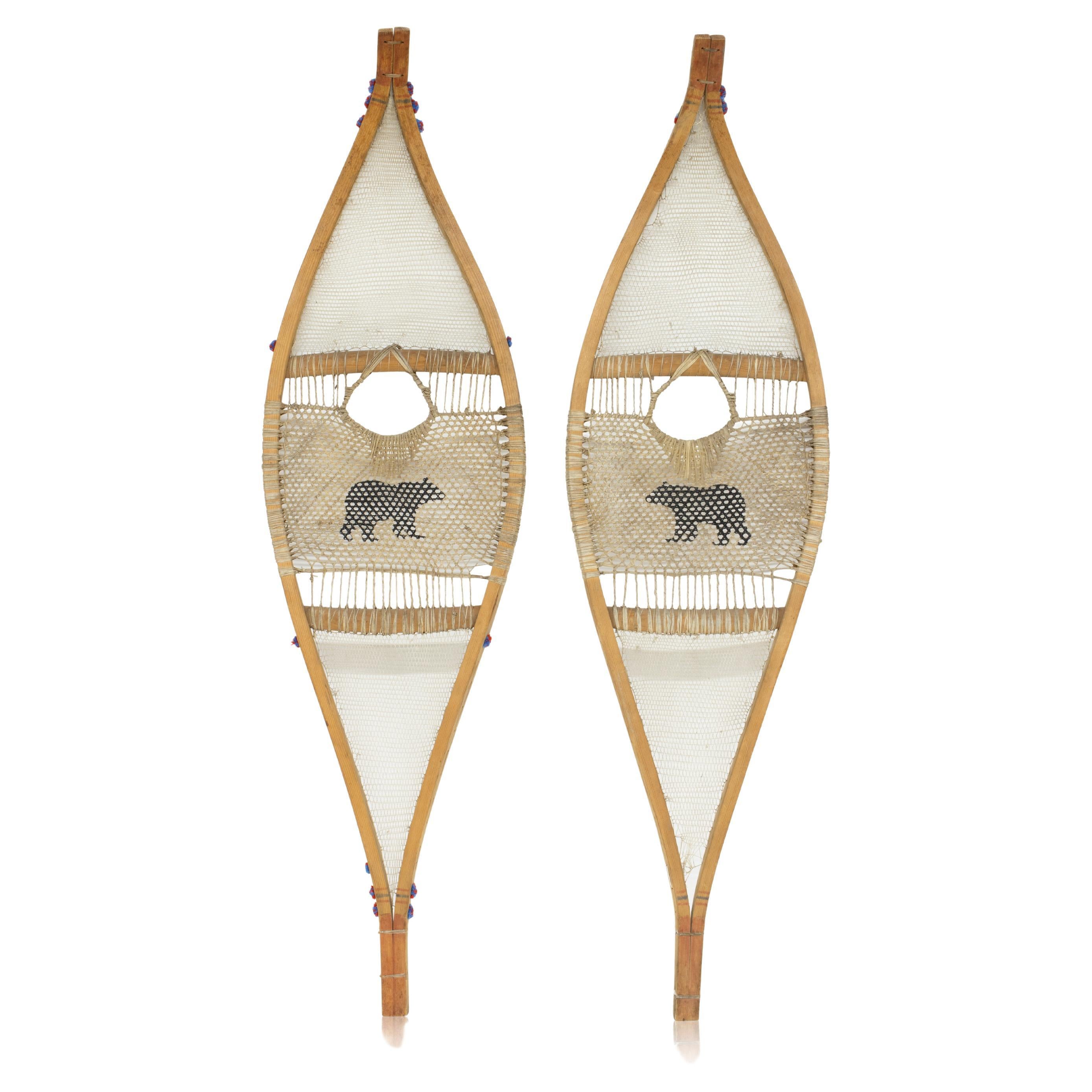 1950s Native American Bear Snowshoes