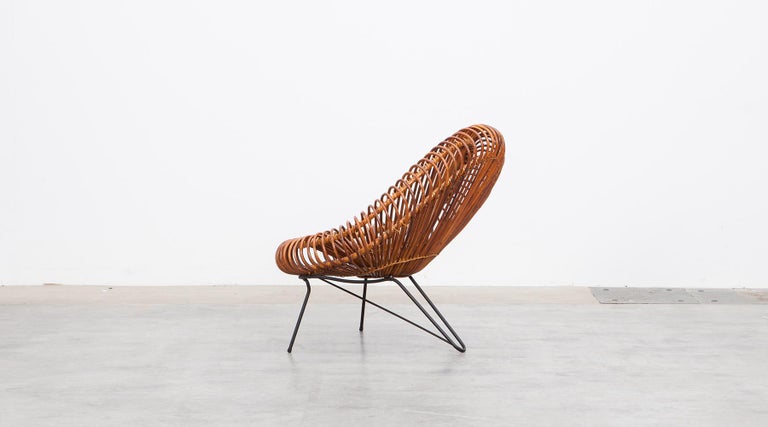 1950s Natural Basket Lounge Chairs by Janine Abraham and Dirk Jan Rol 'c' For Sale 3
