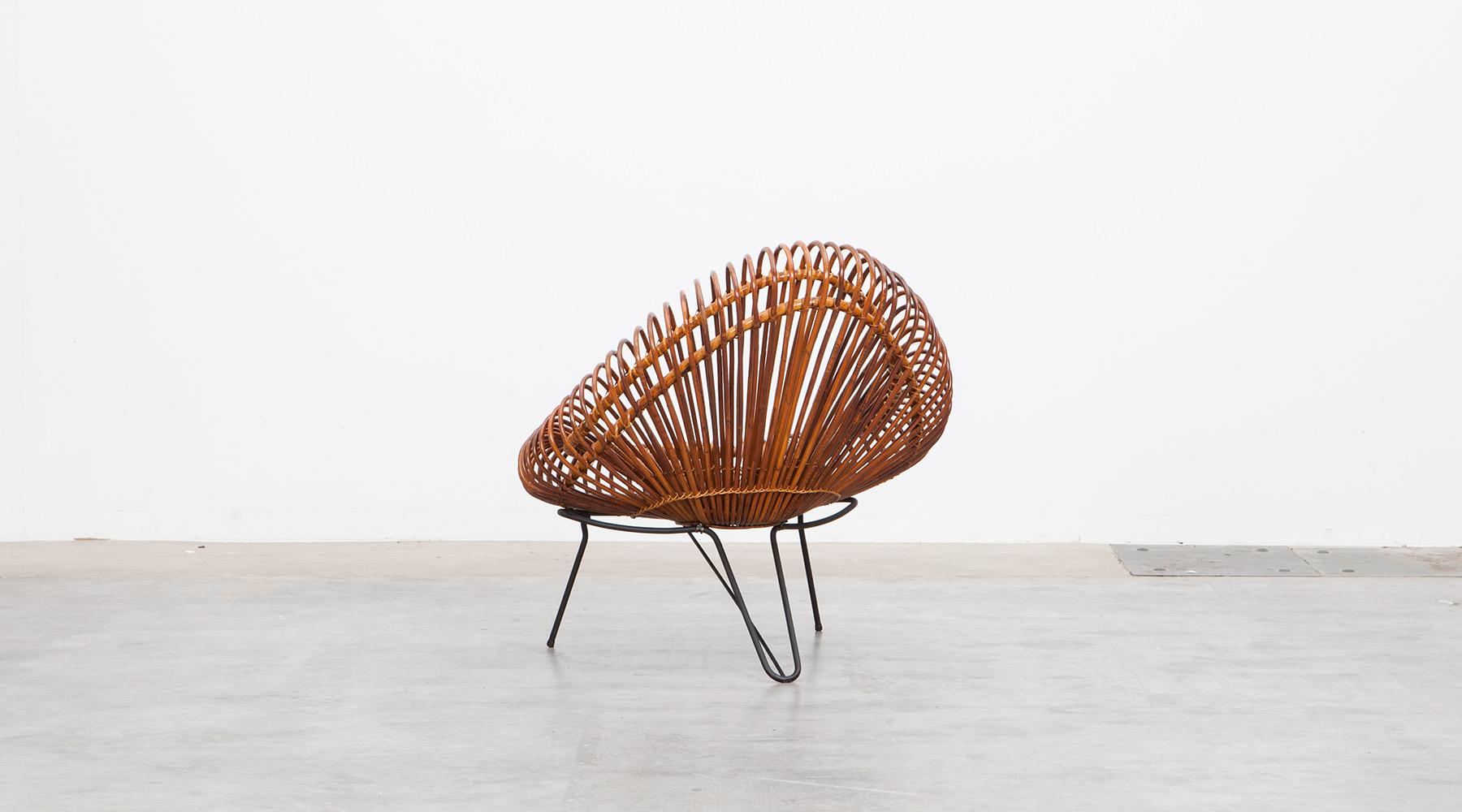 1950s Natural Basket Lounge Chairs by Janine Abraham and Dirk Jan Rol 'c' 3