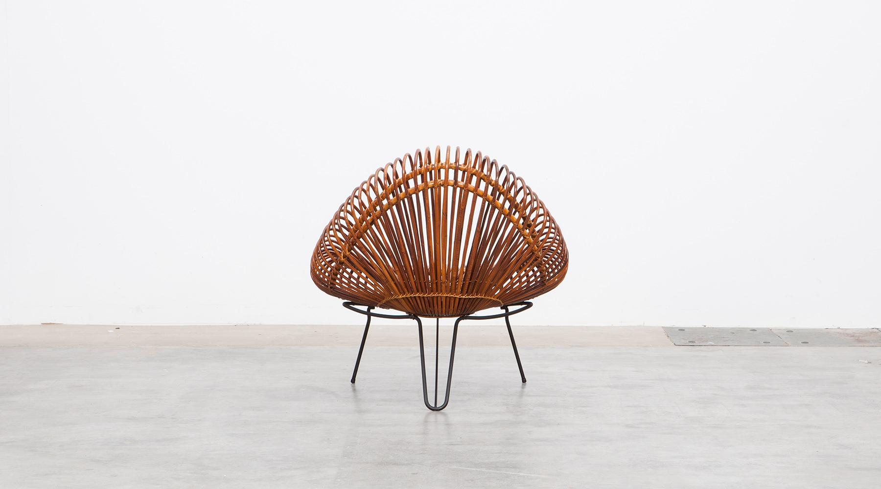 1950s Natural Basket Lounge Chairs by Janine Abraham and Dirk Jan Rol 'c' 4
