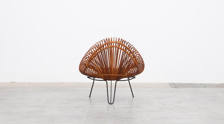 1950s Natural Basket Lounge Chairs by Janine Abraham and Dirk Jan Rol 'c' For Sale 6