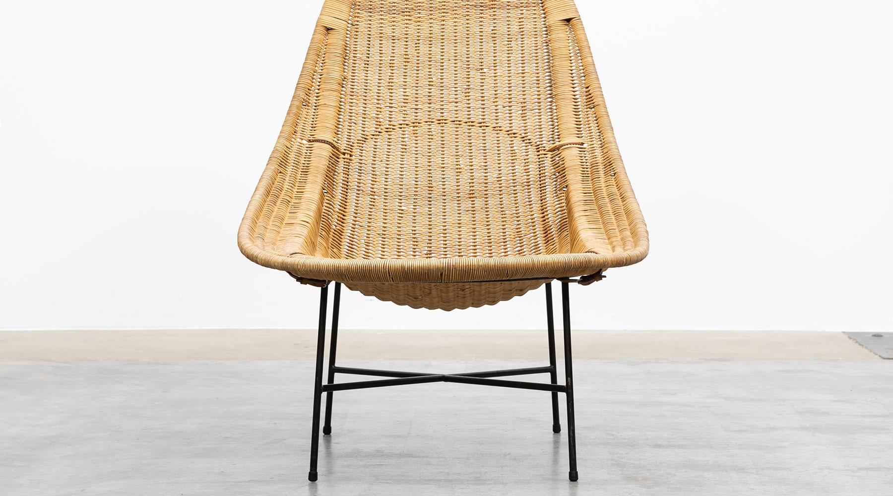 1950s Natural Basket Lounge Chairs by Kerstin Holmquist For Sale 1