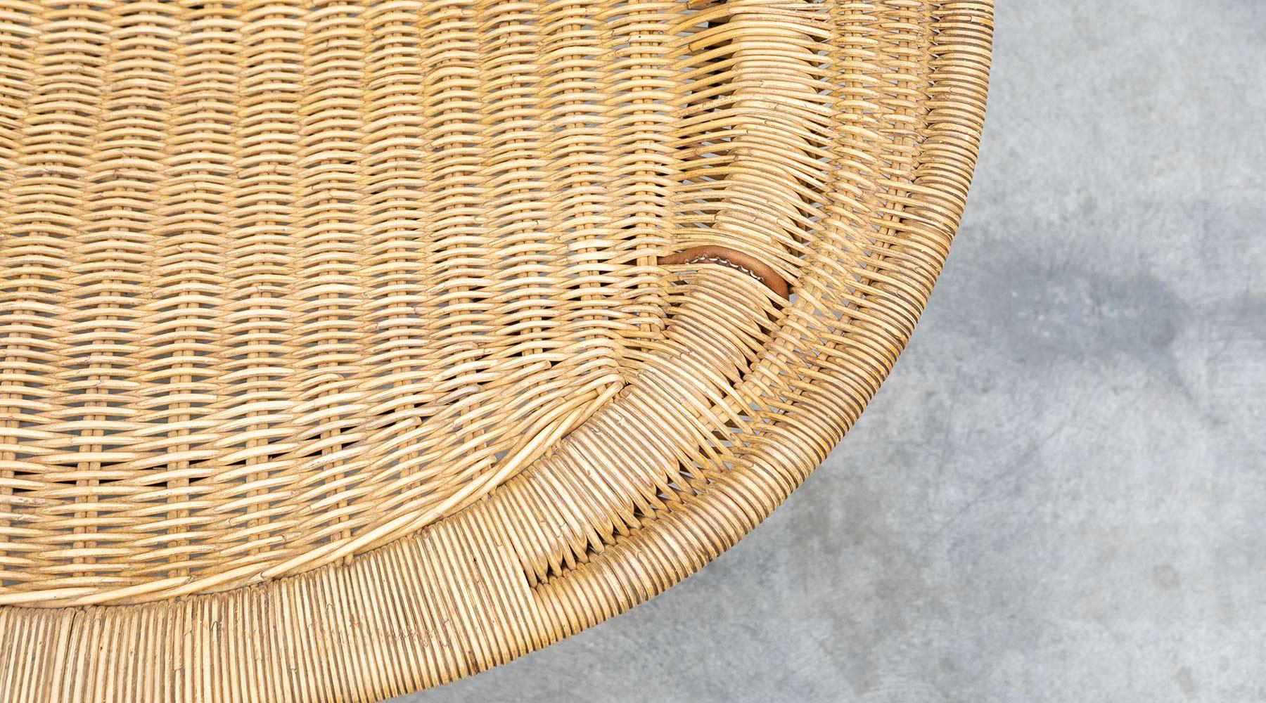 1950s Natural Basket Lounge Chairs by Kerstin Holmquist For Sale 2
