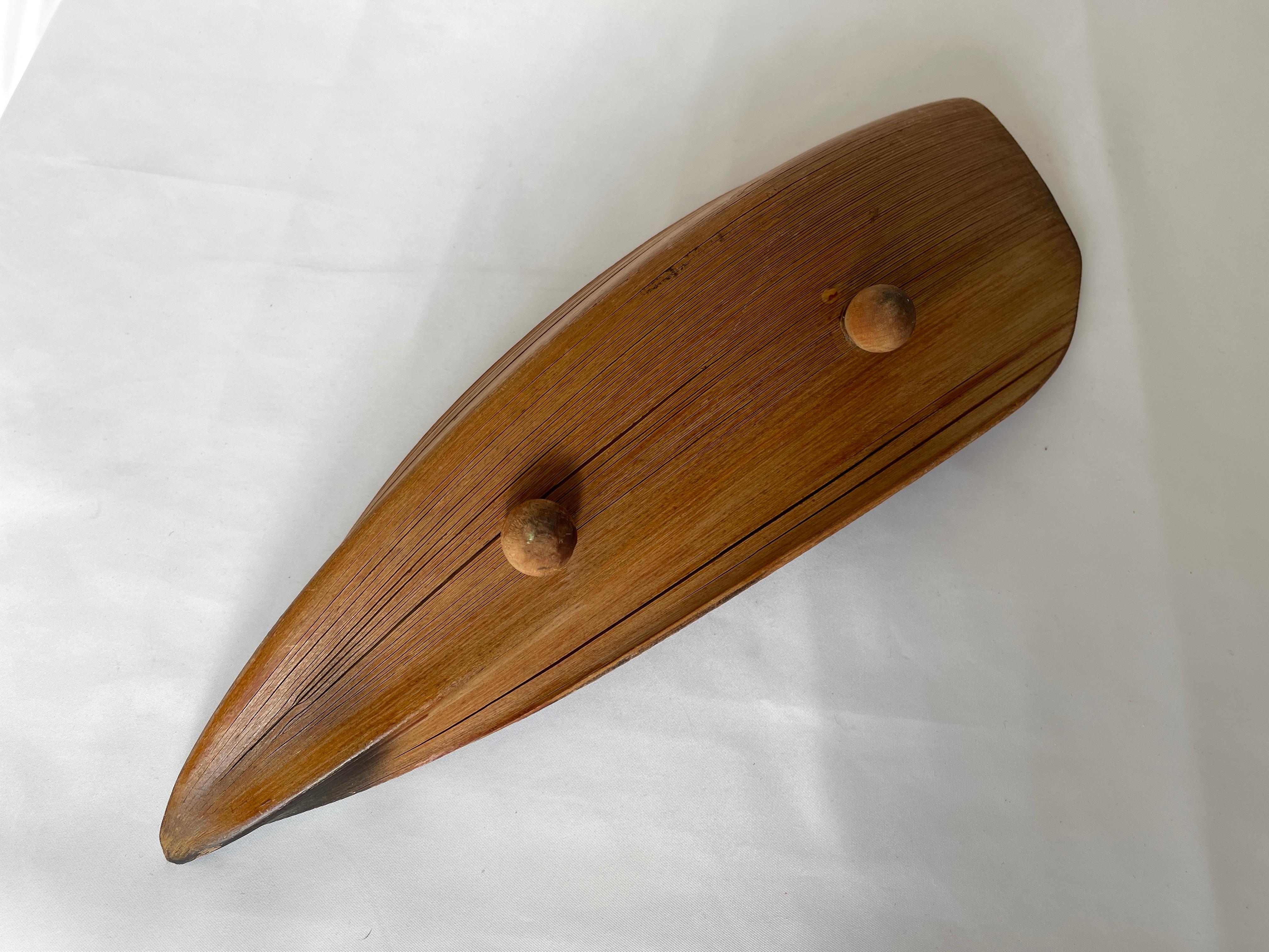 1950's Natural Florida Palm Leaf Centrepiece Tray For Sale 3