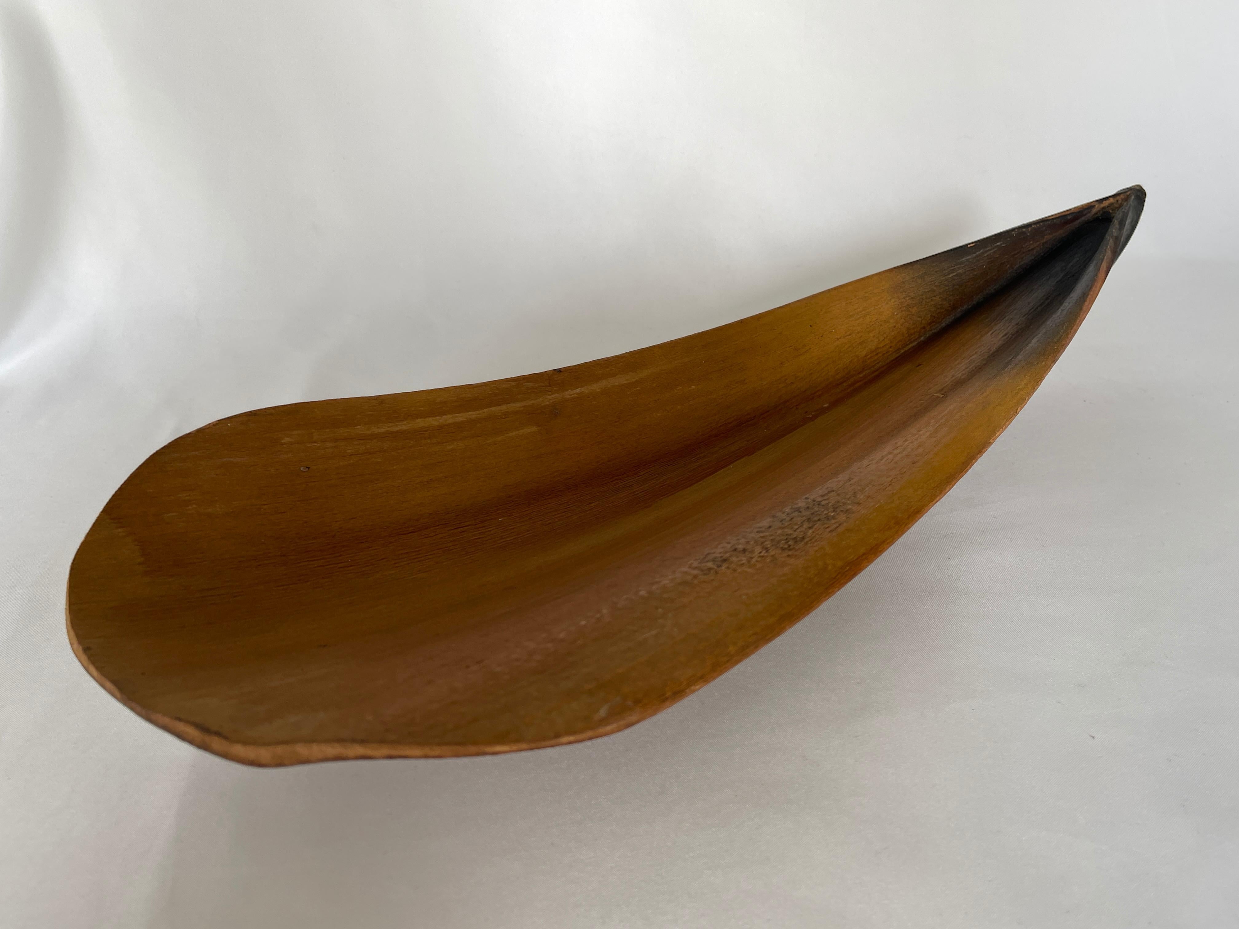 Mid-Century Modern 1950's Natural Florida Palm Leaf Centrepiece Tray For Sale