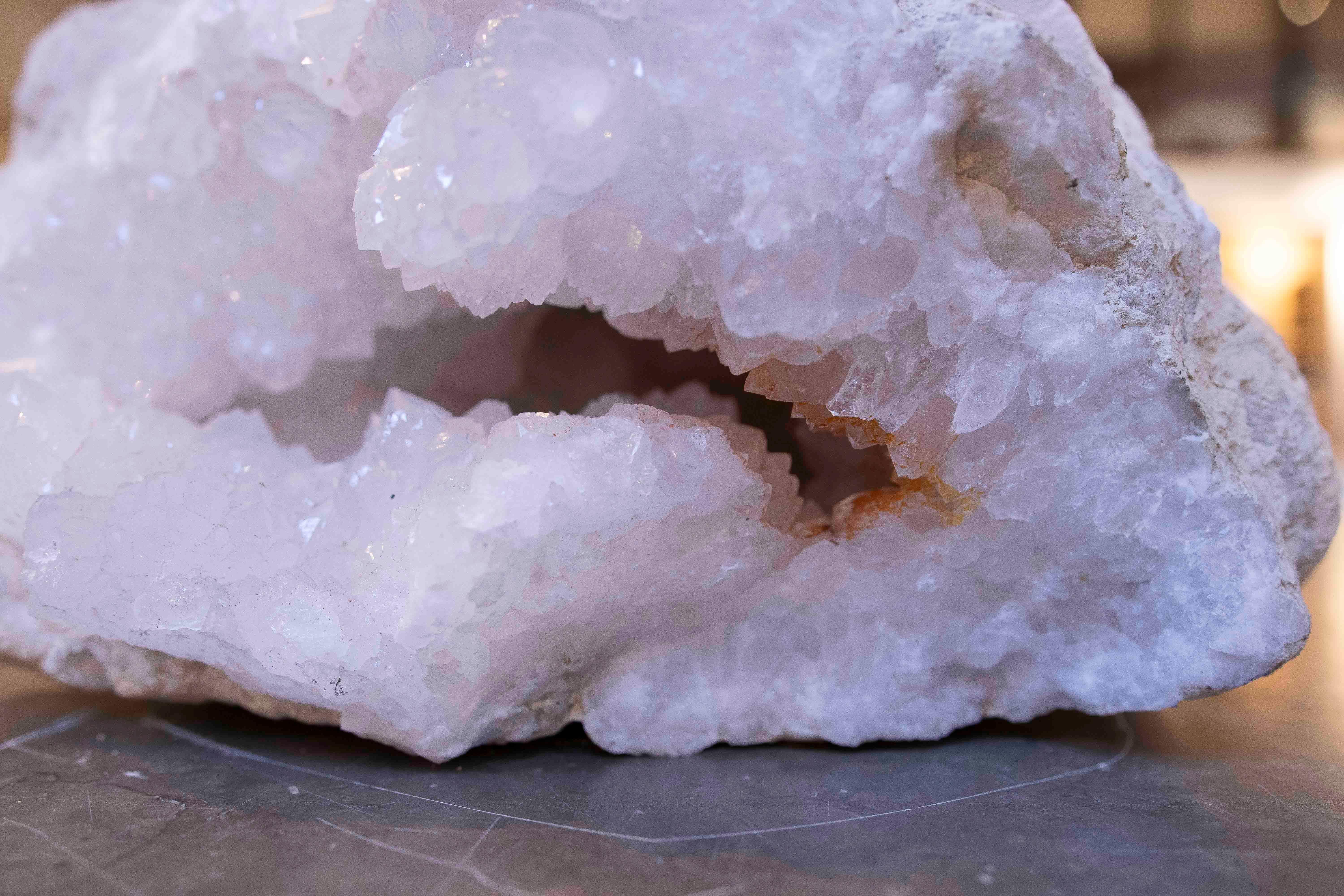 1950s Natural Quartz Geode Decorative Object For Sale 6