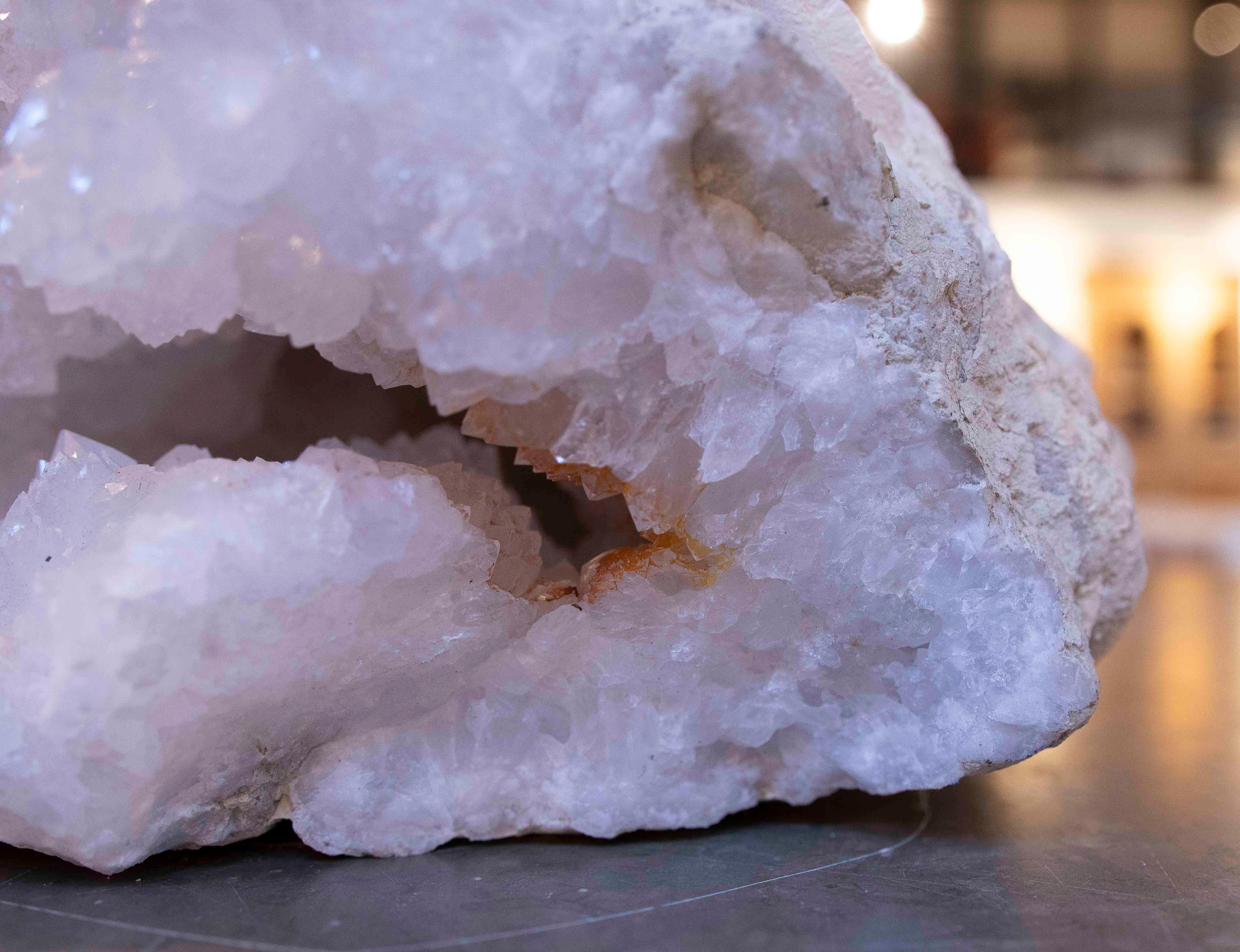 1950s Natural Quartz Geode Decorative Object For Sale 7