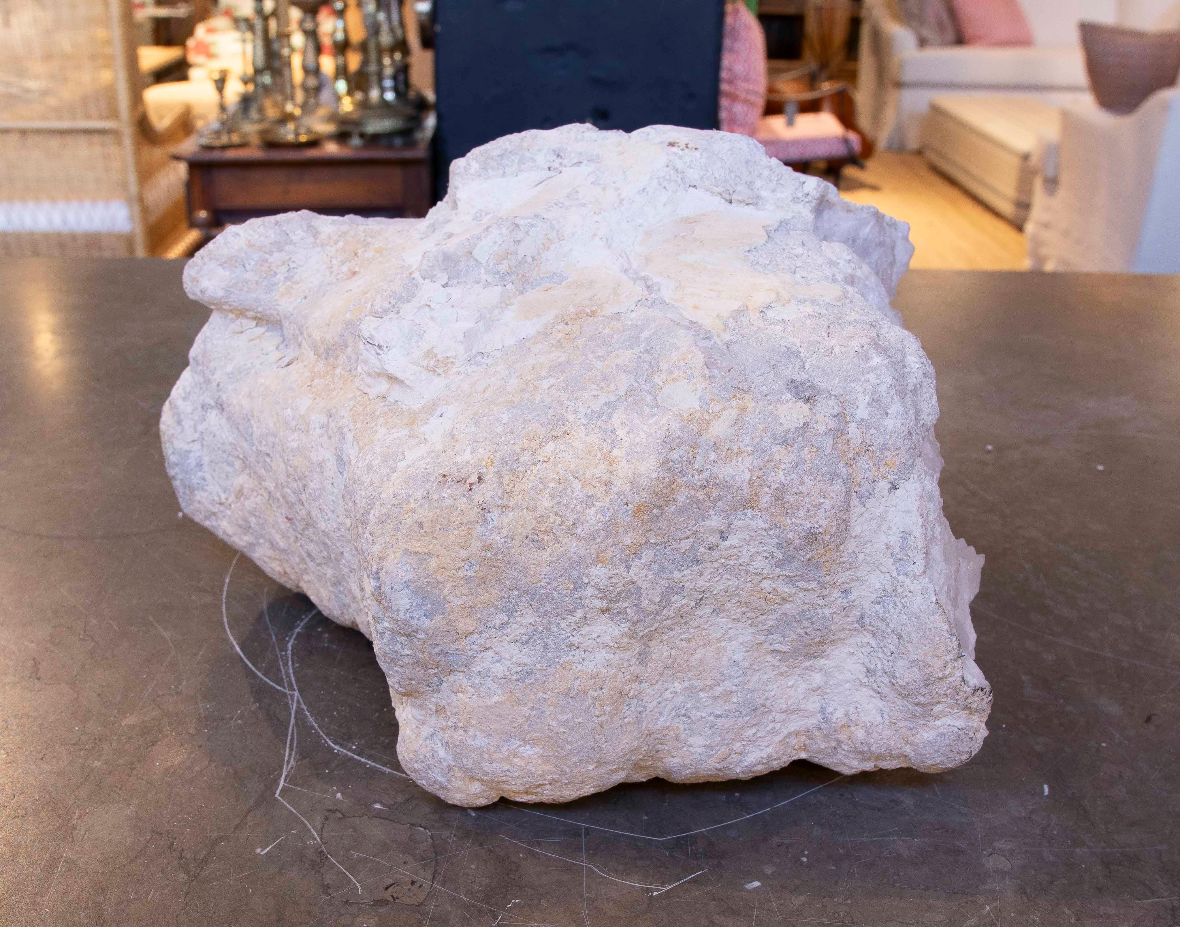 1950s Natural Quartz Geode Decorative Object For Sale 2