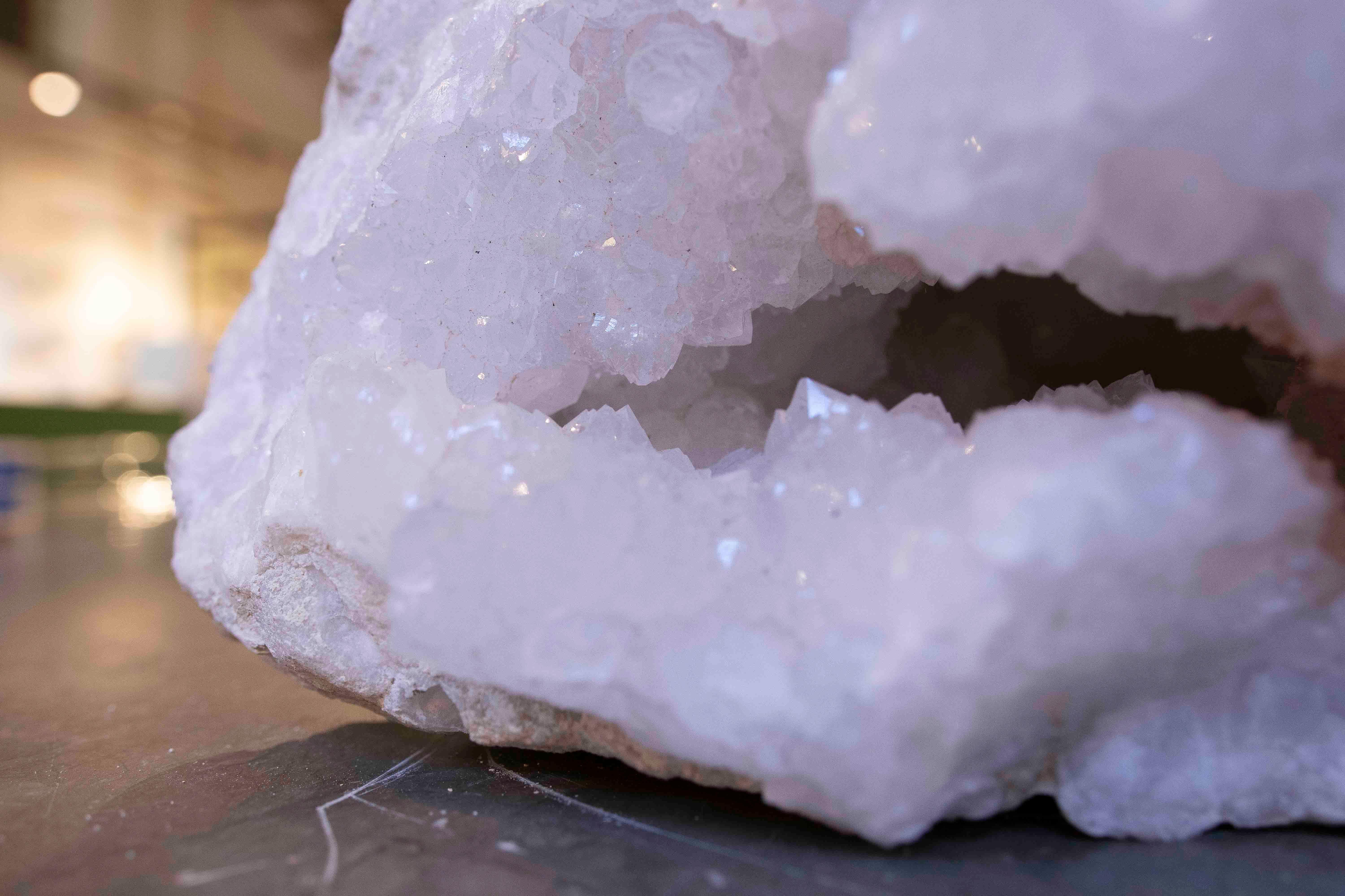 1950s Natural Quartz Geode Decorative Object For Sale 5