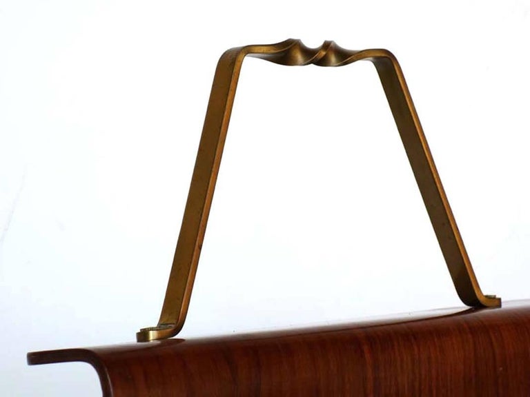 1950s Nautical Anchor Midcentury Italian Design Bentwood Magazine Rack ...