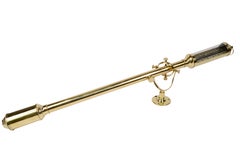 1950s Nautical Brass Barometer Signed H.D.F.S.C. Mounted on Universal Joint