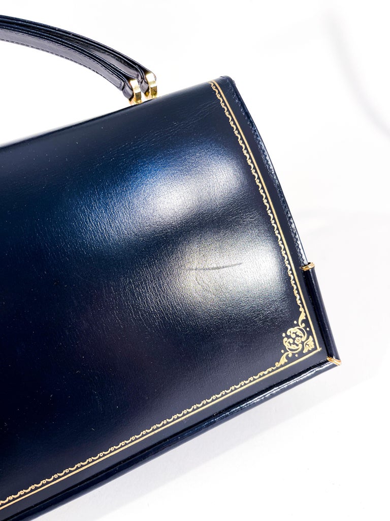1950's Blue Vintage Handbag - Top-Handle Bag - Bobbie… - Gem