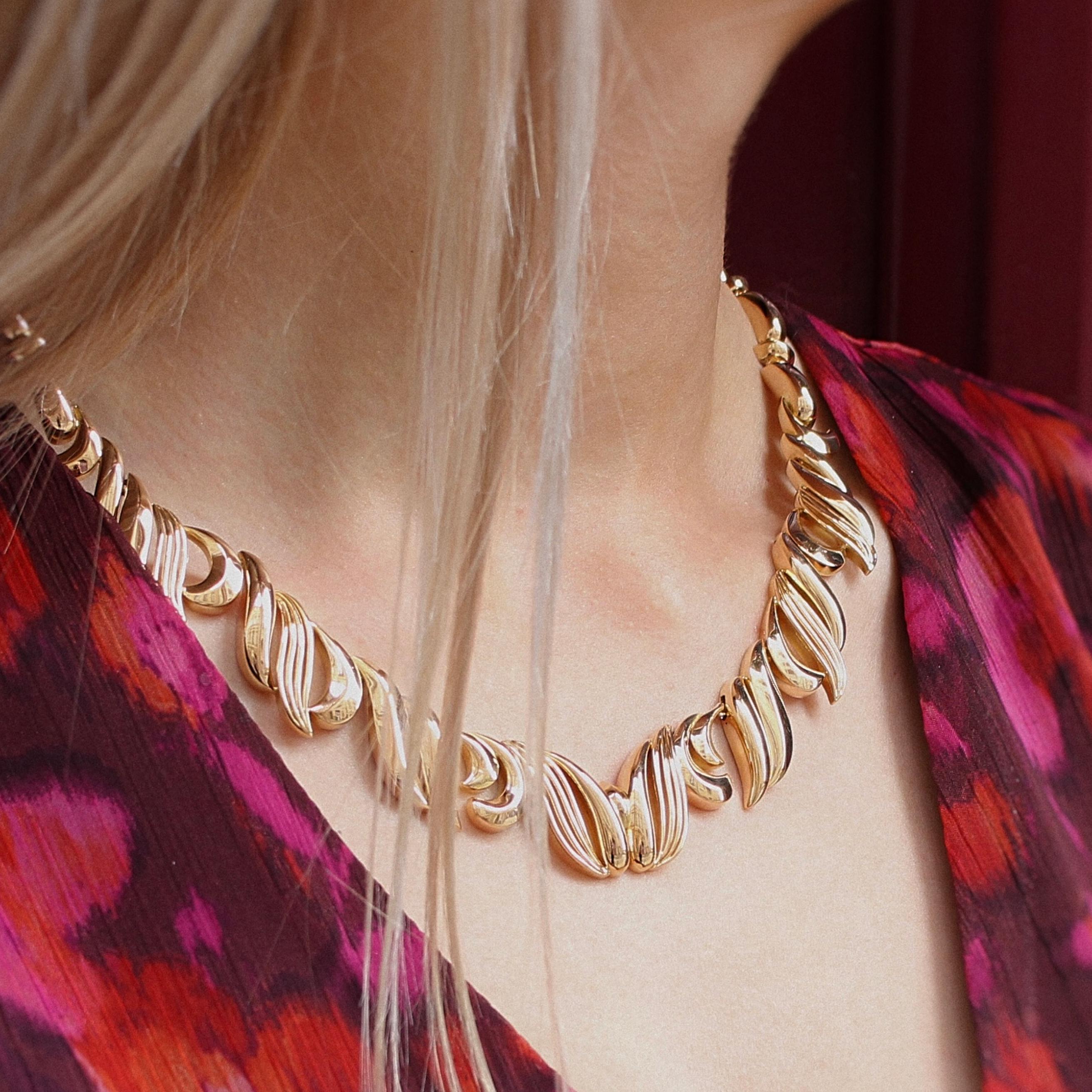 Collana anni '50 in oro rosa In condizioni ottime in vendita a BORDEAUX, FR